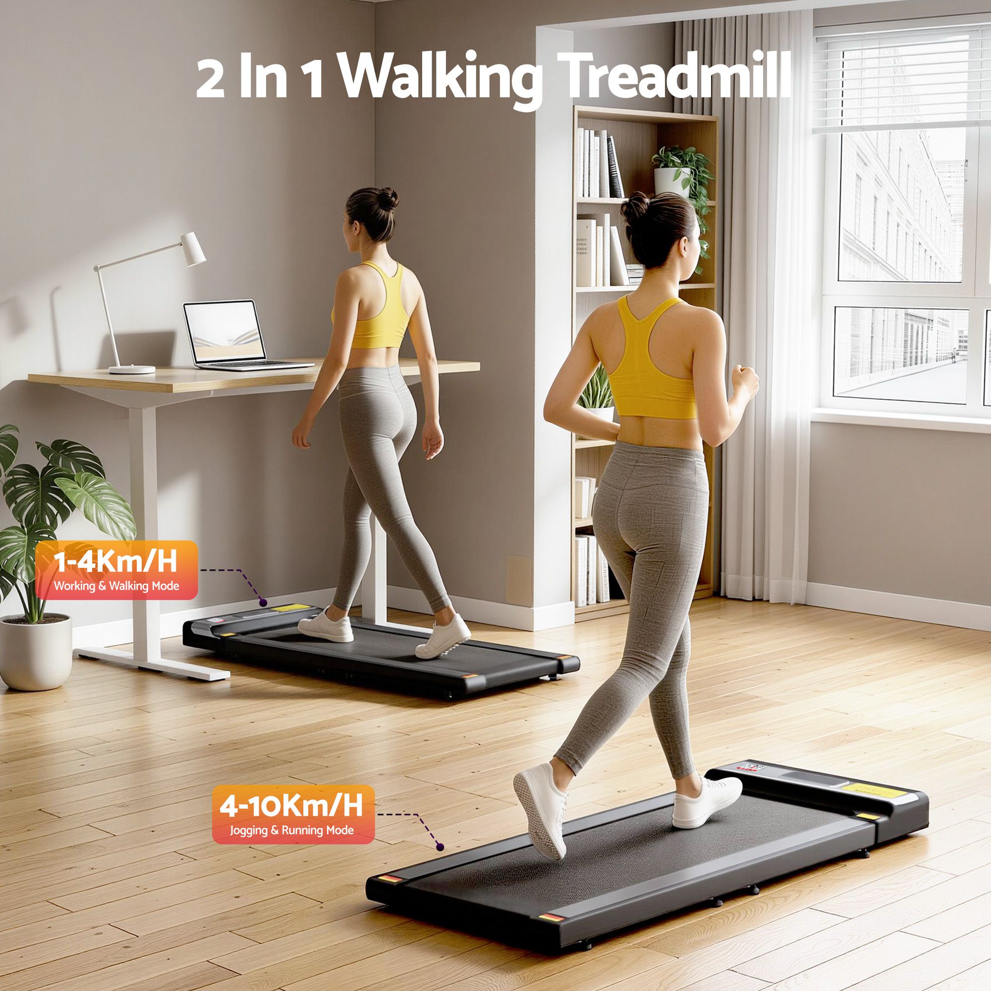 Everfit Treadmill Electric Walking Pad Under Desk Home Gym Fitness Foldable Belt-Walking Pad-PEROZ Accessories