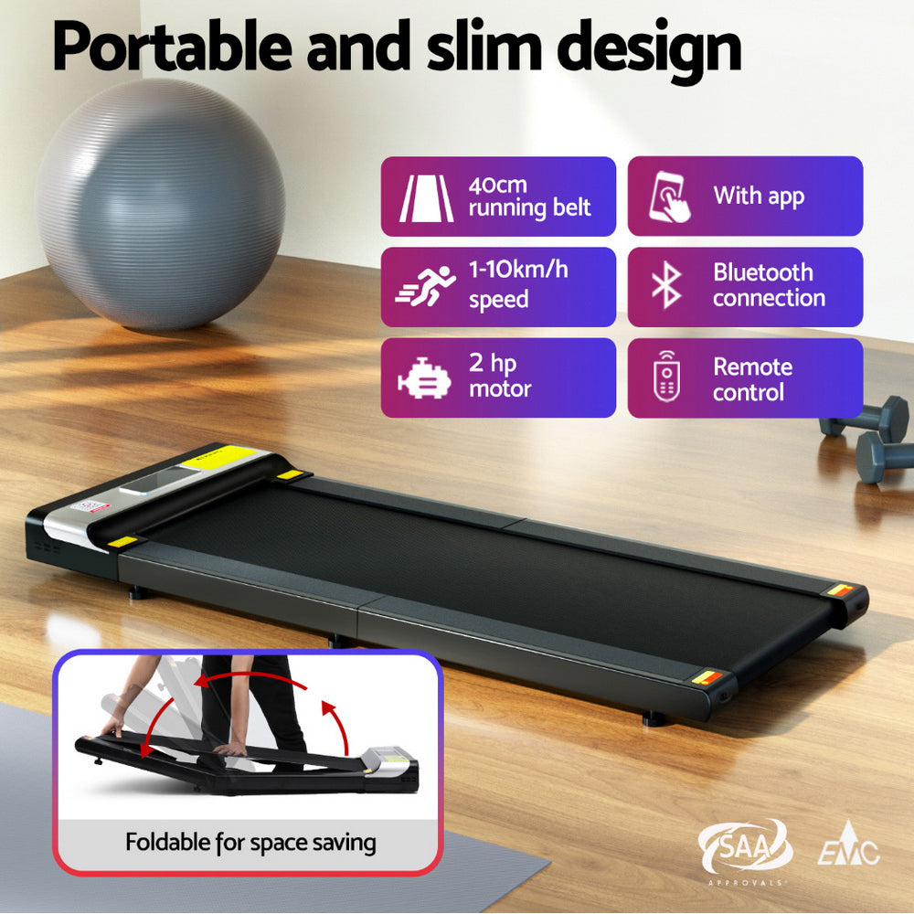 Everfit Treadmill Electric Walking Pad Under Desk Home Gym Fitness Foldable Belt-Sports & Fitness > Exercise, Gym & Fitness > Treadmills-PEROZ Accessories