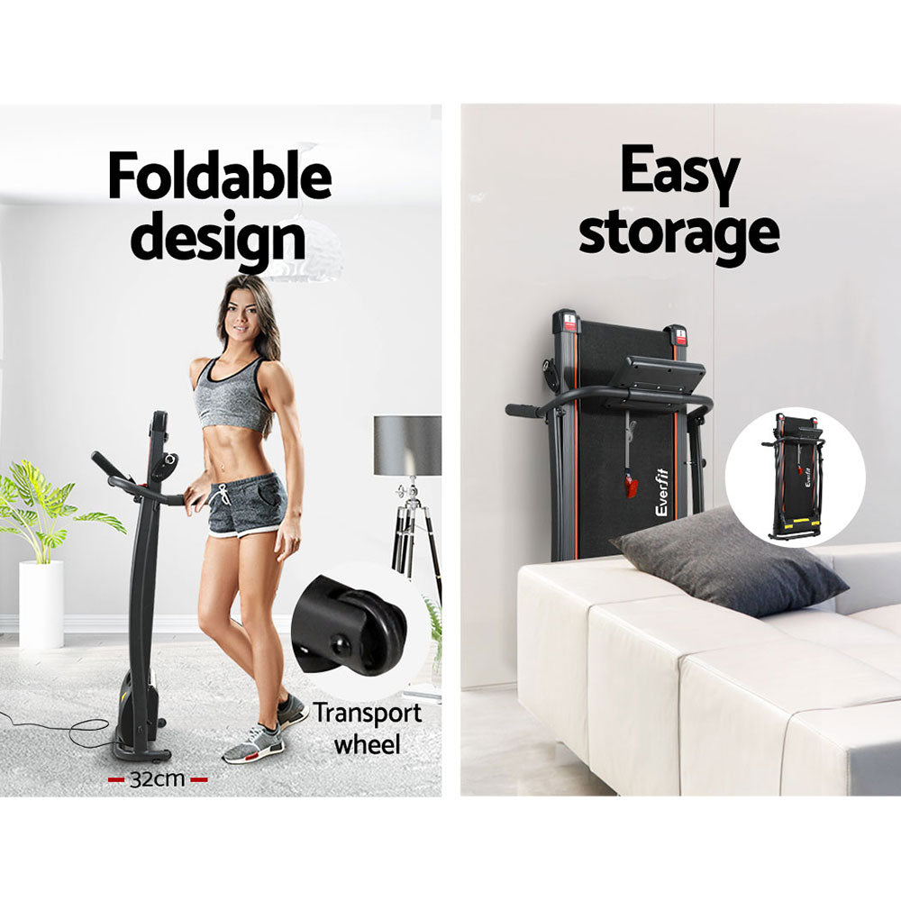 Everfit Treadmill Electric Home Gym Fitness Exercise Machine Foldable 370mm-Sports & Fitness > Fitness Accessories-PEROZ Accessories
