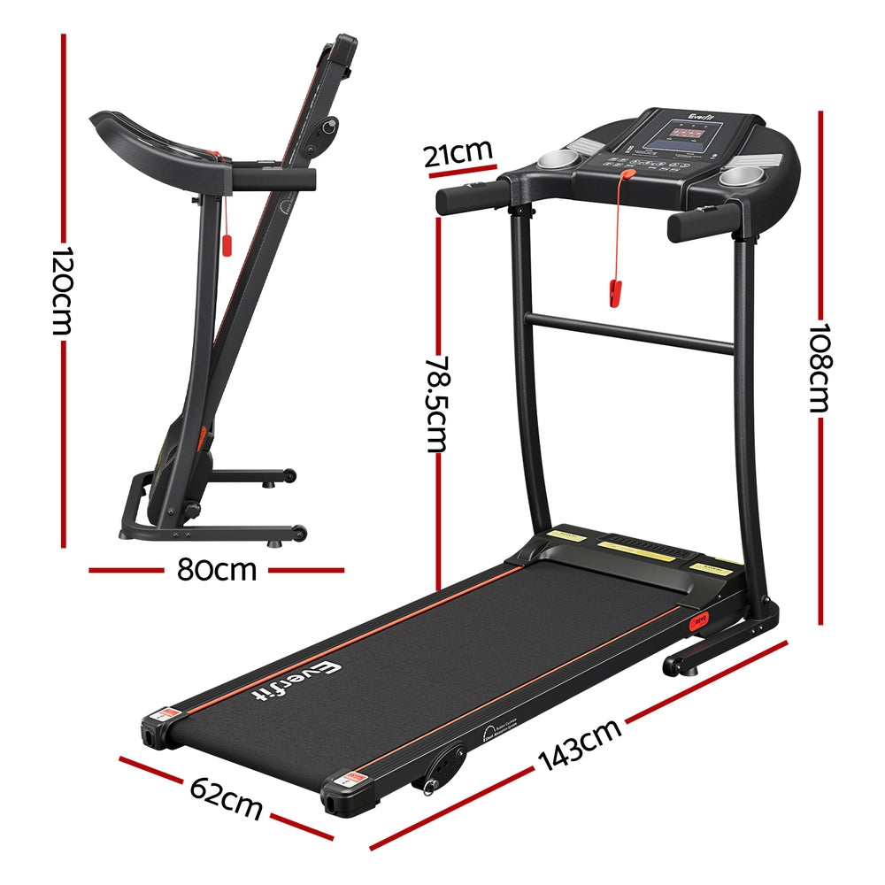 Everfit Treadmill Electric Home Gym Fitness Exercise Equipment Incline 400mm-Sports & Fitness > Fitness Accessories-PEROZ Accessories