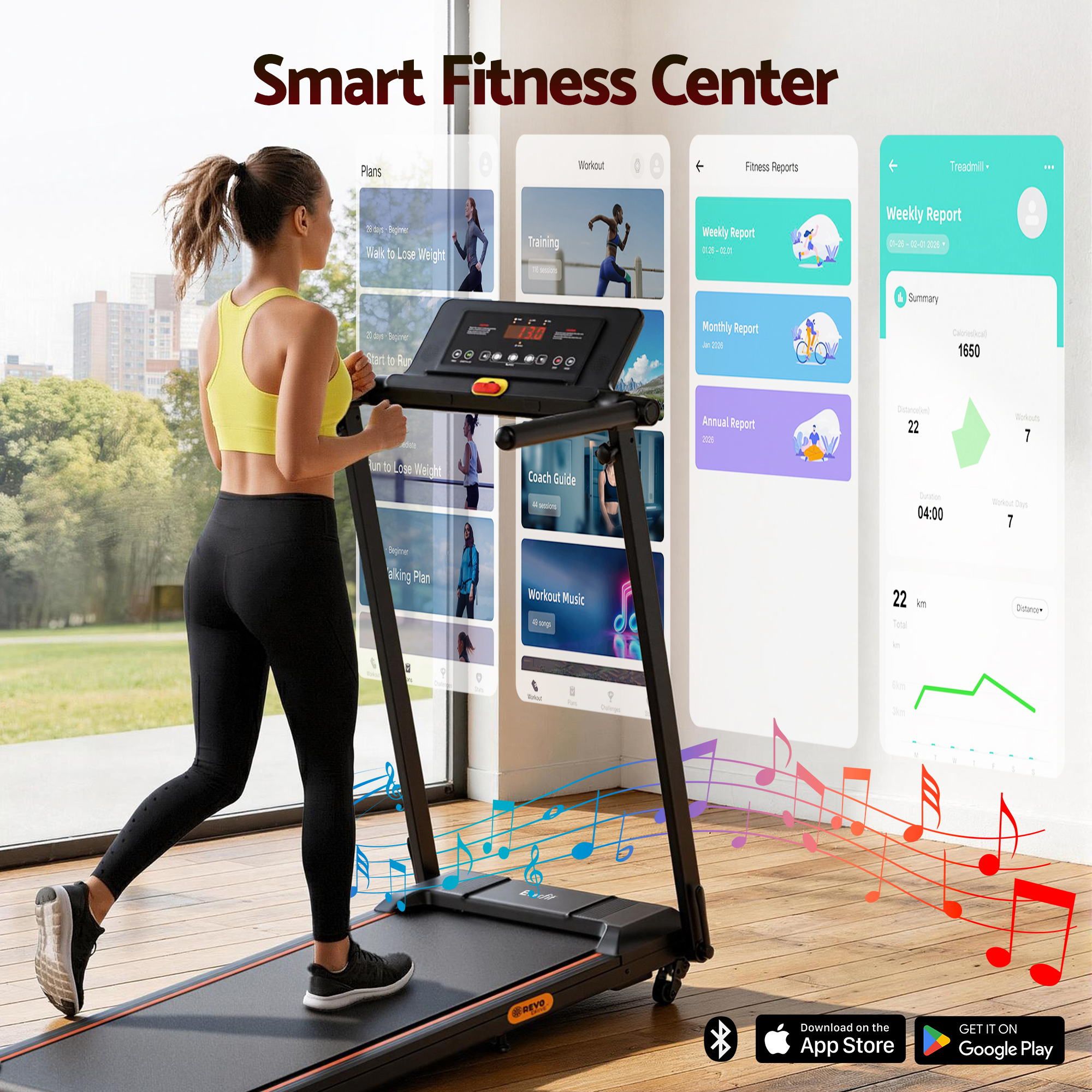 Everfit Treadmill Electric Walking Pad Foldable Incline for Home Office Gym Black-Sports & Fitness > Exercise, Gym & Fitness > Treadmills-PEROZ Accessories