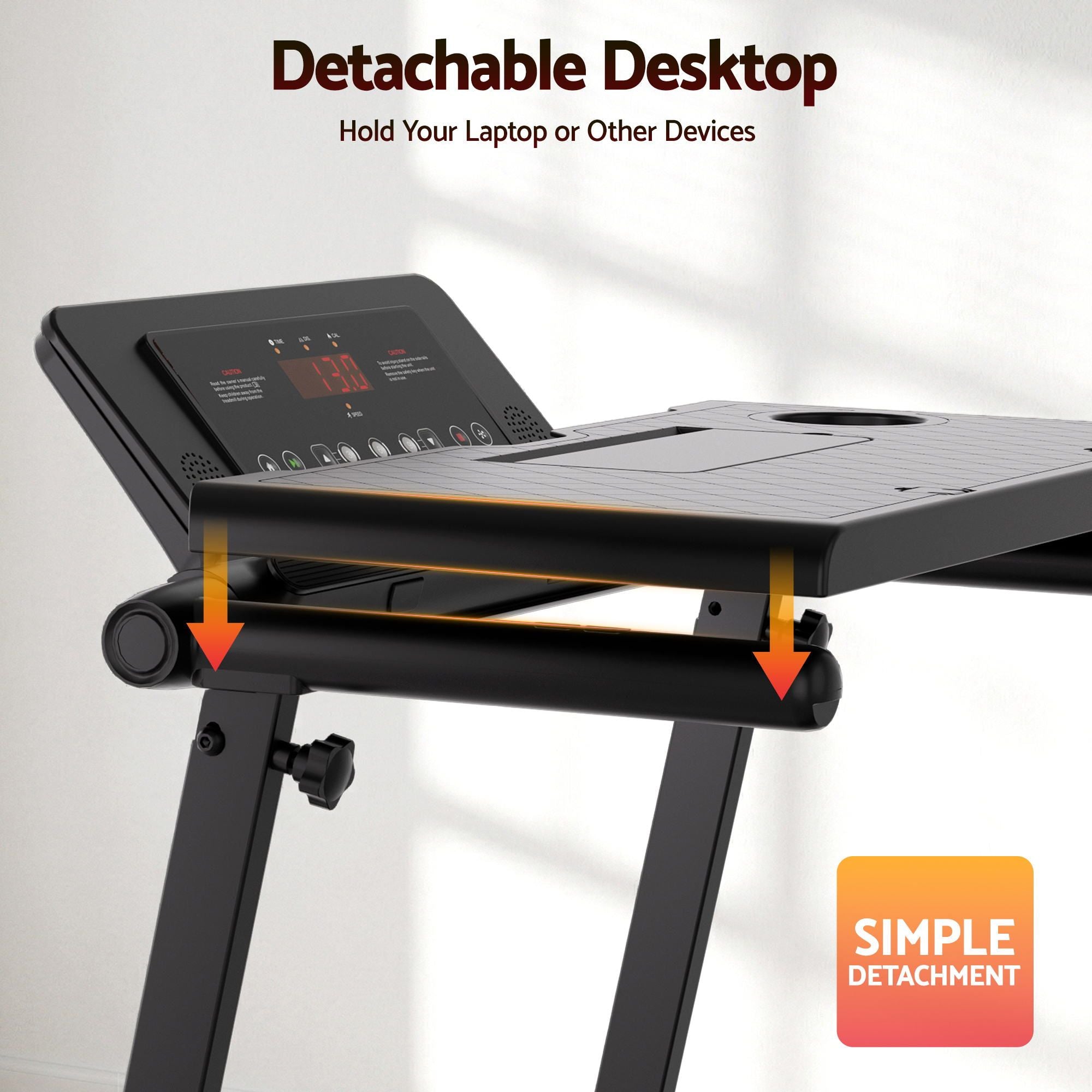 Everfit Treadmill Electric Walking Pad Foldable Incline for Home Office Gym Black-Sports & Fitness > Exercise, Gym & Fitness > Treadmills-PEROZ Accessories