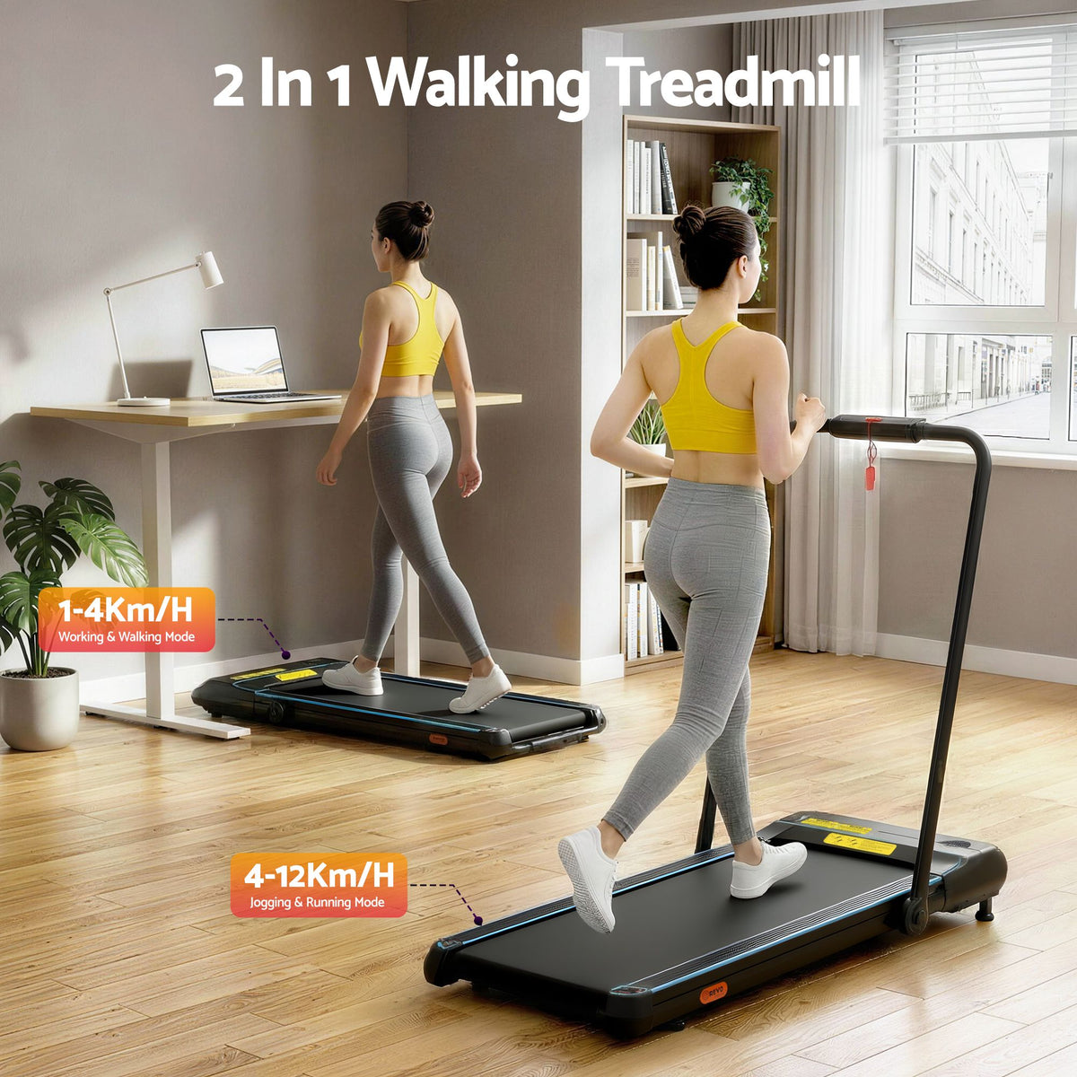 Everfit Treadmill Electric Walking Pad Under Desk Home Gym Fitness 420mm Remote-Walking Pad-PEROZ Accessories