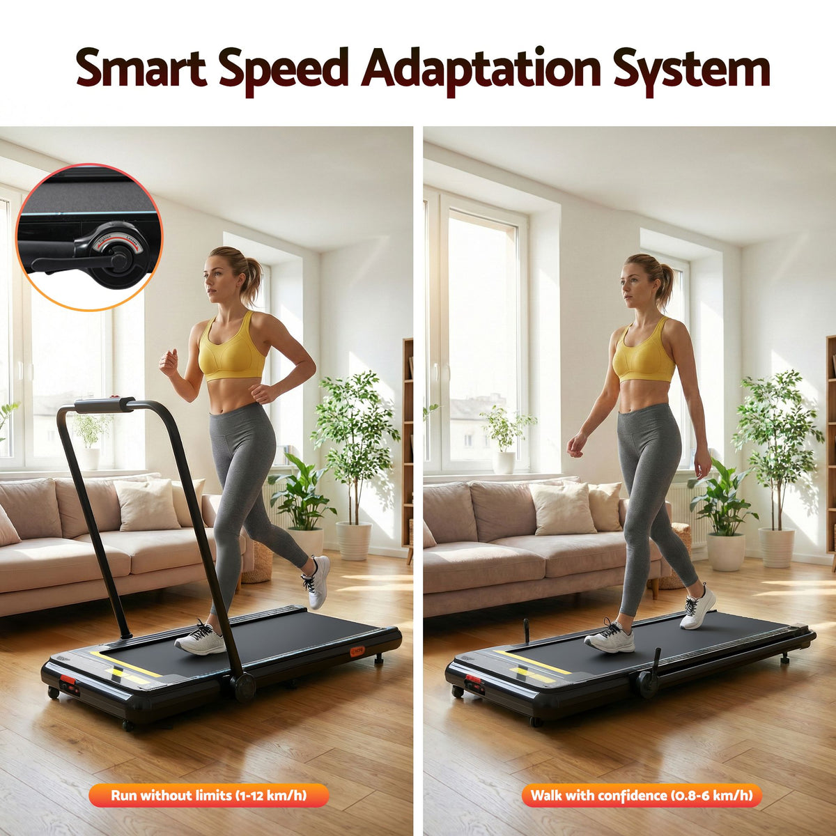 Everfit Treadmill Electric Walking Pad Under Desk Home Gym Fitness 420mm Remote-Walking Pad-PEROZ Accessories