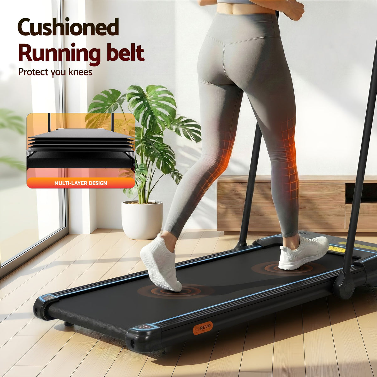 Everfit Treadmill Electric Walking Pad Under Desk Home Gym Fitness 420mm Remote-Walking Pad-PEROZ Accessories