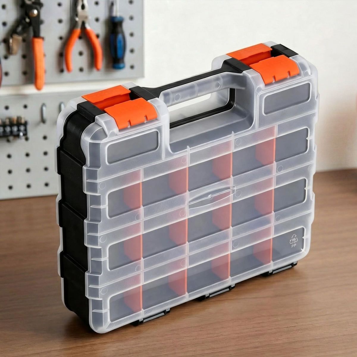 Giantz Double Sided Tool Box Organizer with 34 Compartment Small Parts Storage-Tools > Tools Storage > Tool Boxes-PEROZ Accessories