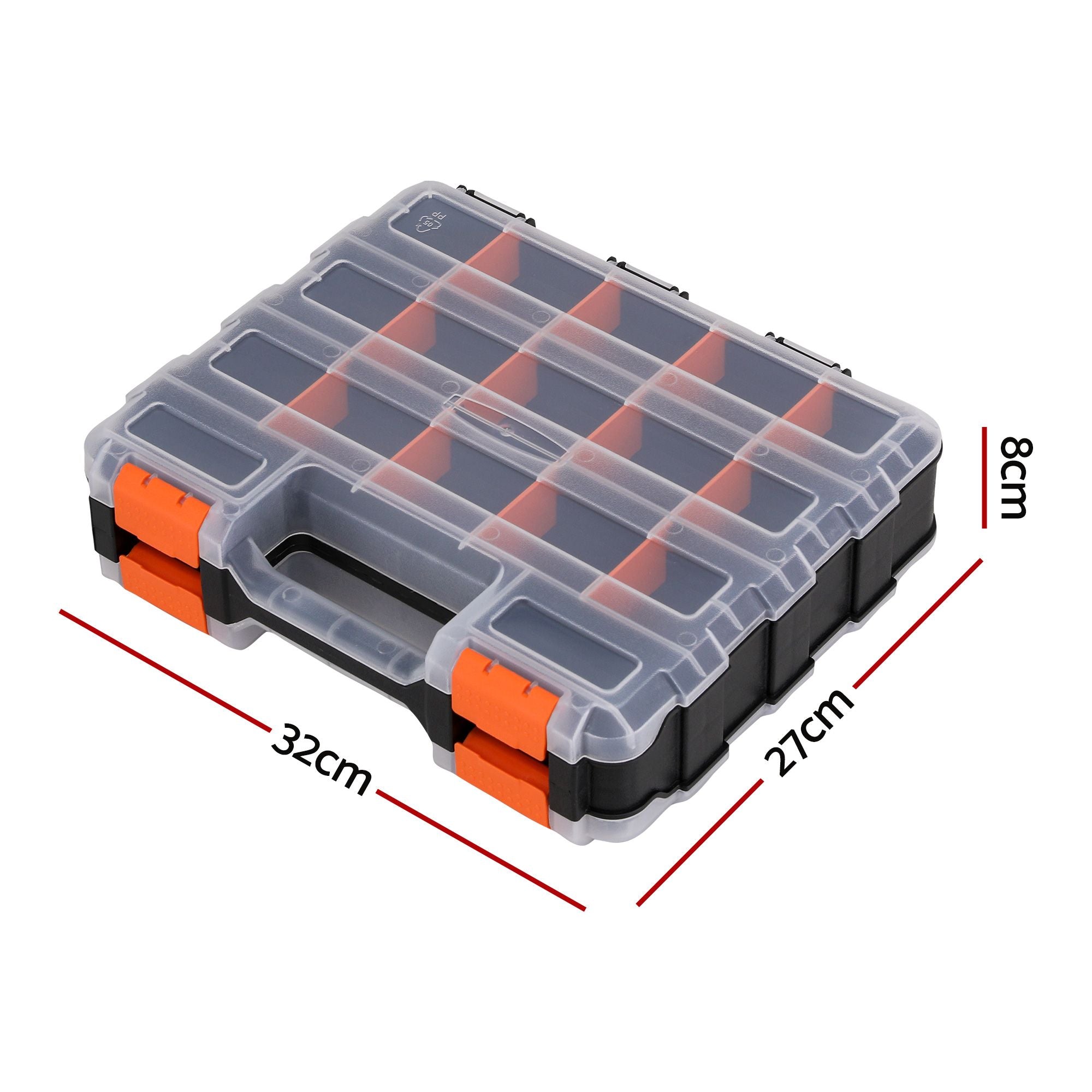 Giantz Double Sided Tool Box Organizer with 34 Compartment Small Parts Storage-Tools > Tools Storage > Tool Boxes-PEROZ Accessories