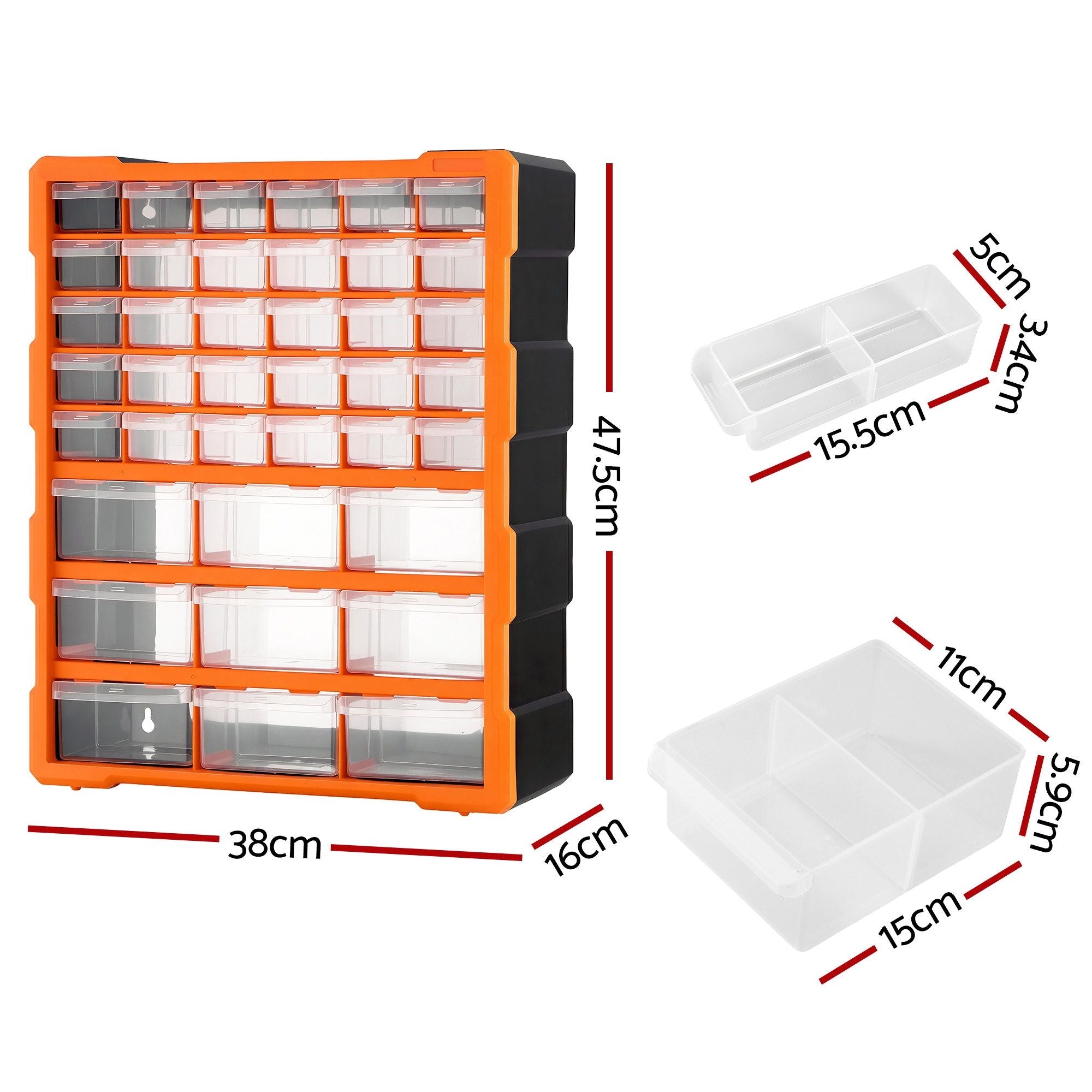Giantz 39-Drawer Tool Storage Cabinet Anti-Drop Hardware Organizer-Tools > Tools Storage > Tool Boxes-PEROZ Accessories