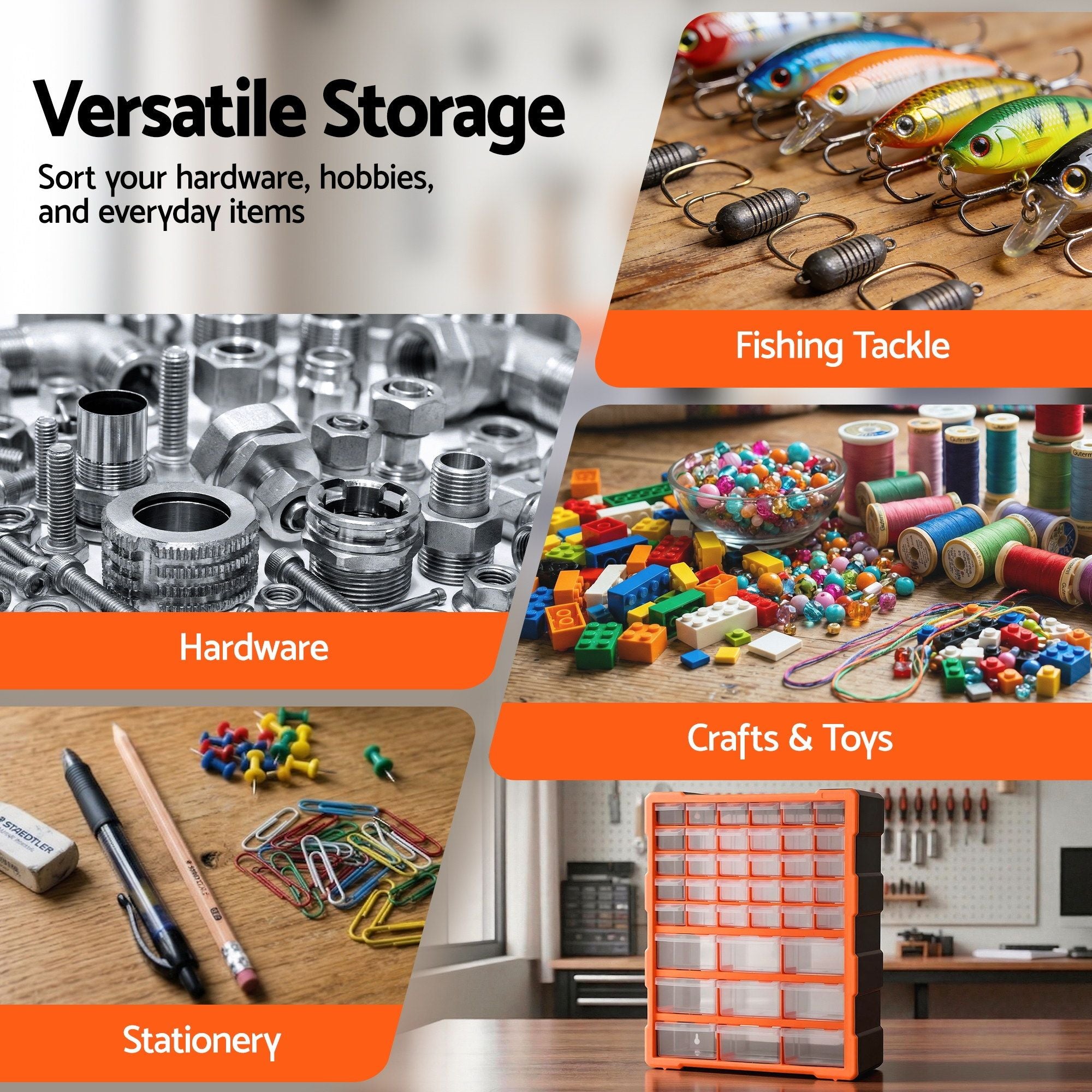 Giantz 39-Drawer Tool Storage Cabinet Anti-Drop Hardware Organizer-Tools > Tools Storage > Tool Boxes-PEROZ Accessories