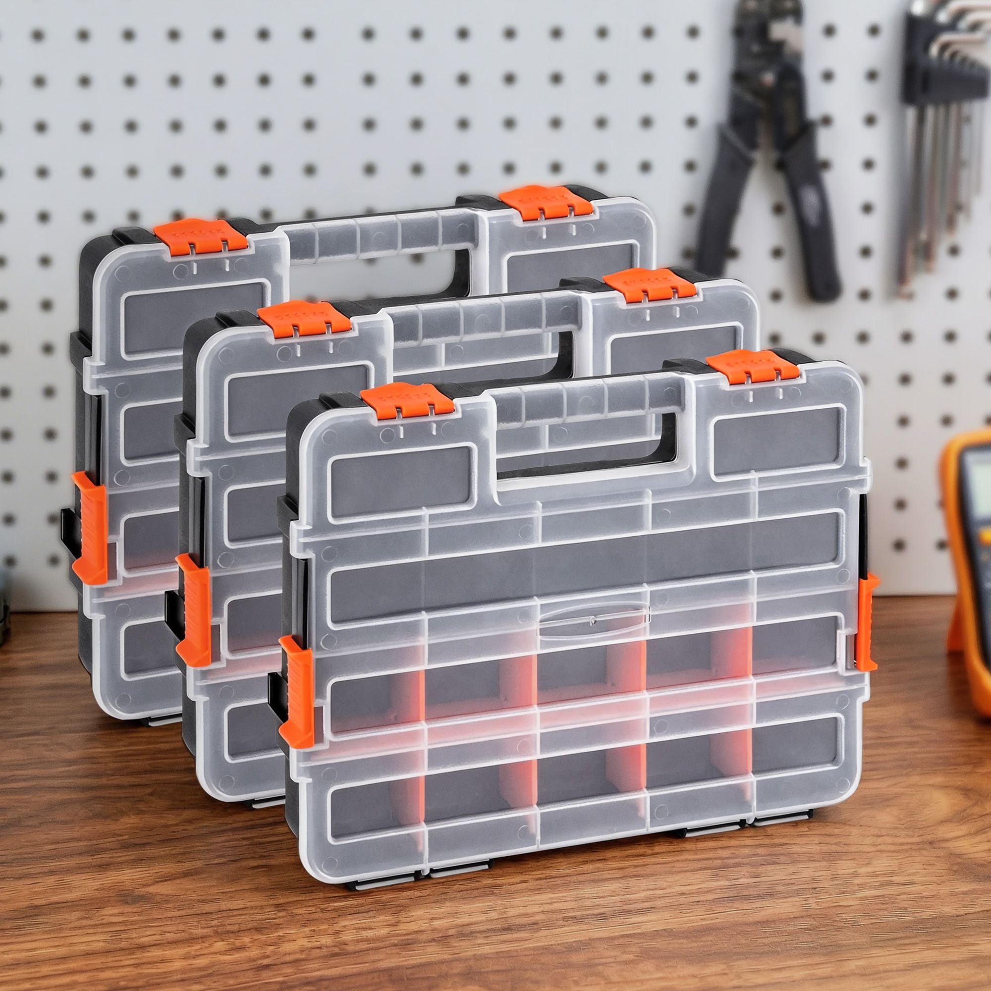 Giantz 3 Pack Tool Box Organizer with Hardware Storage Box for Small Parts-Tools > Tools Storage > Tool Boxes-PEROZ Accessories