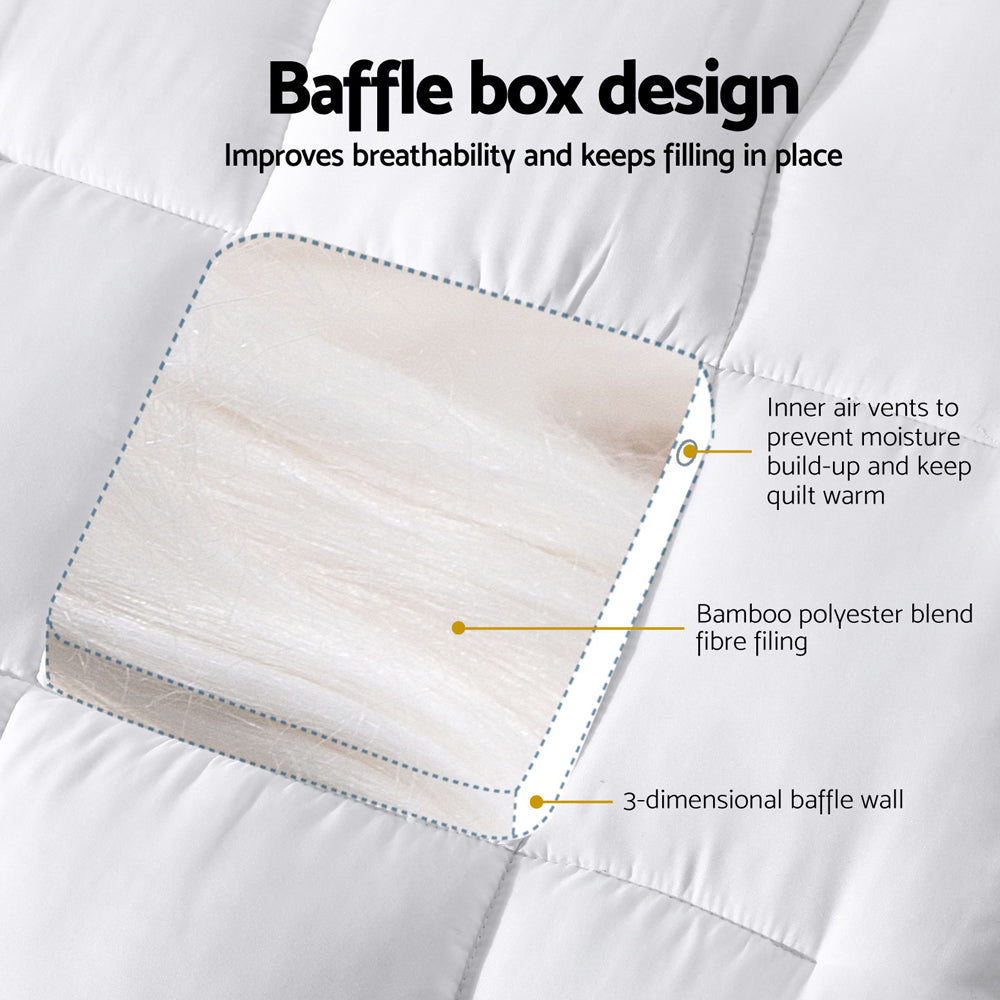 Giselle Bedding Mattress Topper Pillowtop Bamboo Cot-Home & Garden > Bedding > Pillows-PEROZ Accessories