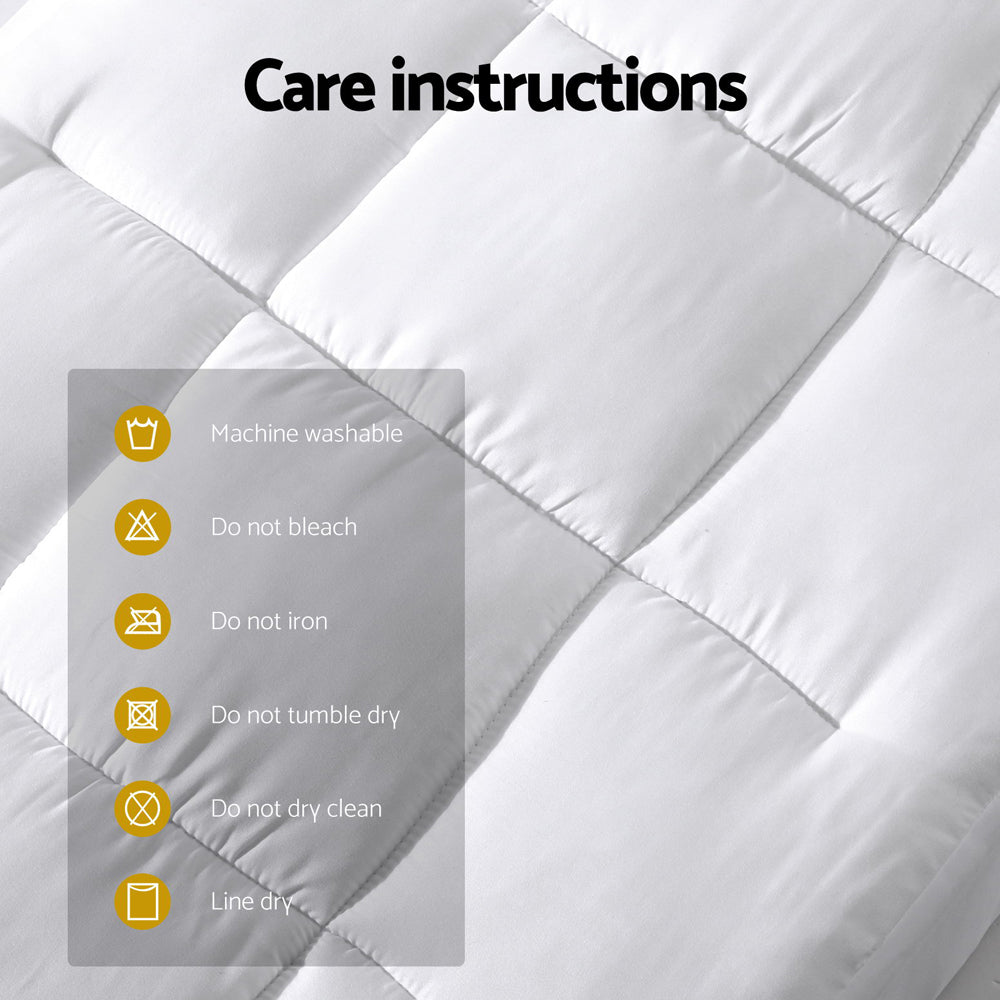 Giselle Bedding Mattress Topper Pillowtop Bamboo Cot-Home & Garden > Bedding > Pillows-PEROZ Accessories