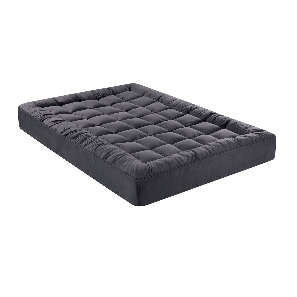 Giselle Bedding Bamboo Charcoal Filling Pillowtop Topper 1000GSM 5cm Thick Pillowtop Pad for Back Pain Relief Washable with 45cm Deep Pocket King-Mattress Toppers-PEROZ Accessories