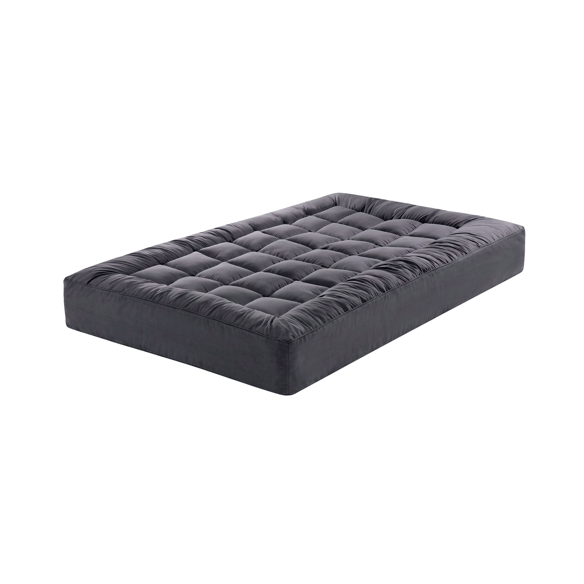 Giselle Bedding Bamboo Charcoal Filling Pillowtop Topper 1000GSM 5cm Thick Pillowtop Pad for Back Pain Relief Washable with 45cm Deep Pocket King Single-Mattress Toppers-PEROZ Accessories