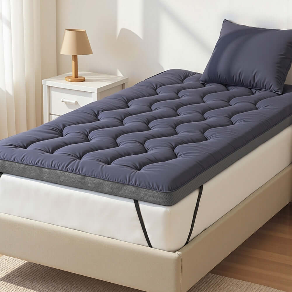 Giselle 5cm Mattress Topper Pillowtop toppers Bamboo Charcoal King Single-Furniture > Mattresses > Mattress Toppers-PEROZ Accessories