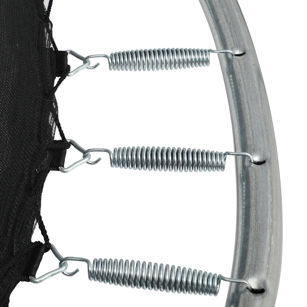 Mazam 10FT Kids Trampline Safety Net Basketball Set Ladder Round-Trampoline-PEROZ Accessories