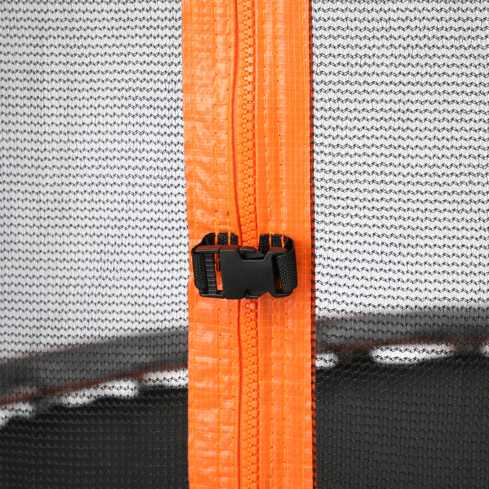 Mazam 10FT Kids Trampline Safety Net Basketball Set Ladder Round-Trampoline-PEROZ Accessories