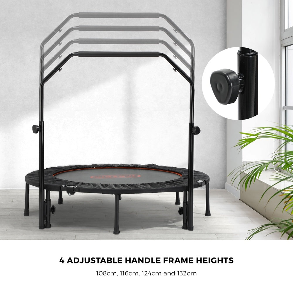 Mazam 48" Trampoline Round Fitness Rebounder Handrail-Trampoline-PEROZ Accessories