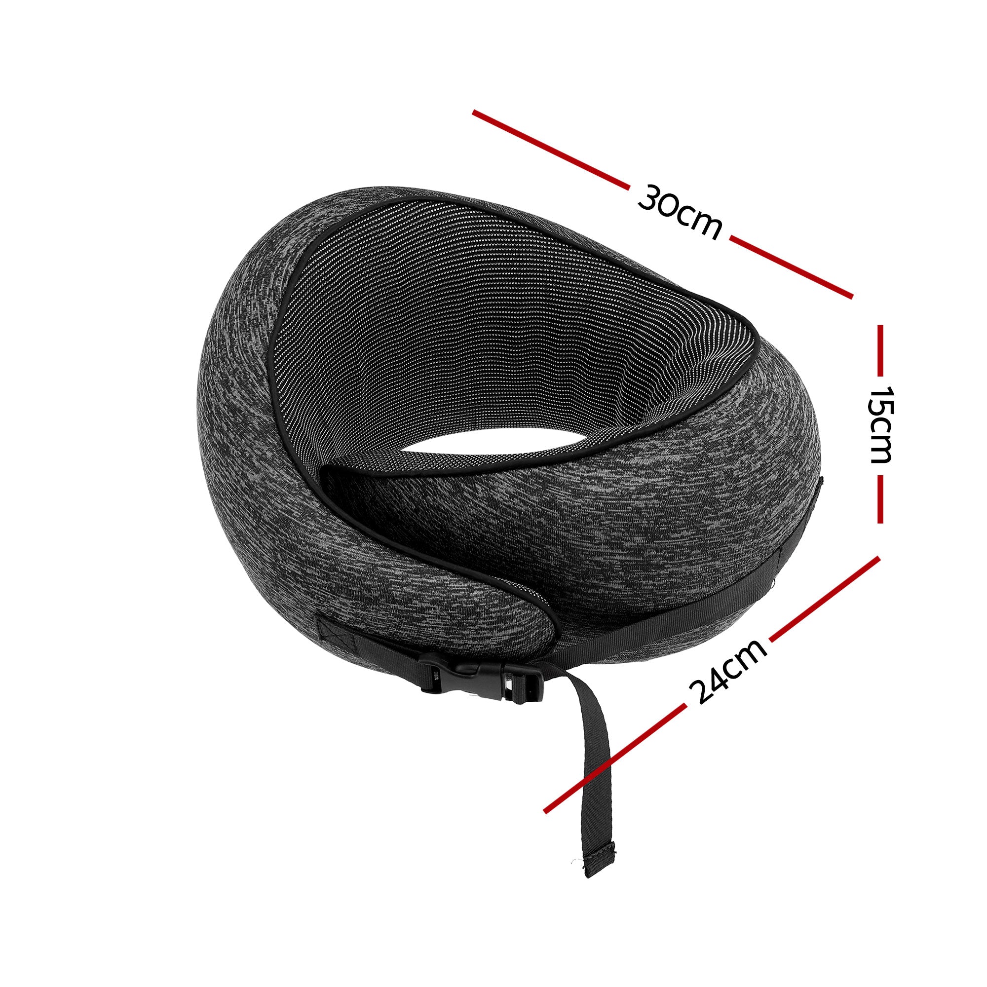 Wanderlite Travel Pillows for Airplanes Ergonomic Memory Foam Neck Pillow, Breathable & Washable Cover, Travel Bag Included, Airplane Pillow for Airplane, Car, Office and Home, Dark Grey-Home & Garden > Bedding > Pillows-PEROZ Accessories