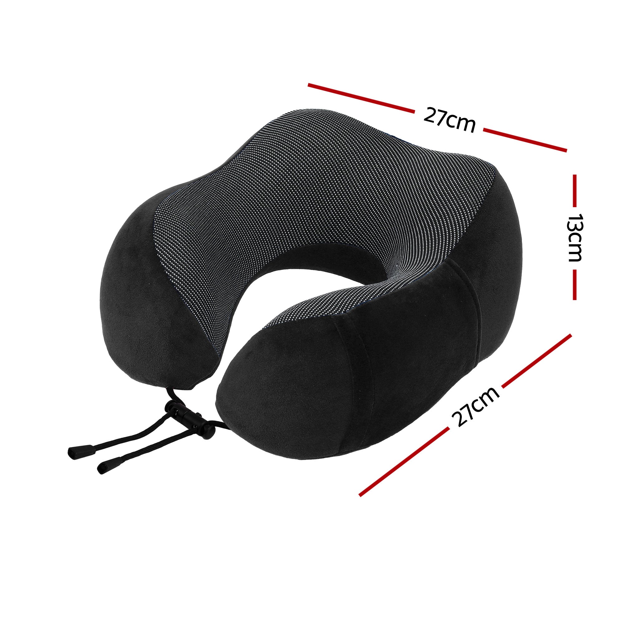 Wanderlite Travel Pillow for Airplanes Memory Foam Neck Pillows for Traveling, Soft & Washable Cover with Storage Bag, Portable Plane Accessories for Airplanes Offices Cars, Black-Home & Garden > Bedding > Pillows-PEROZ Accessories