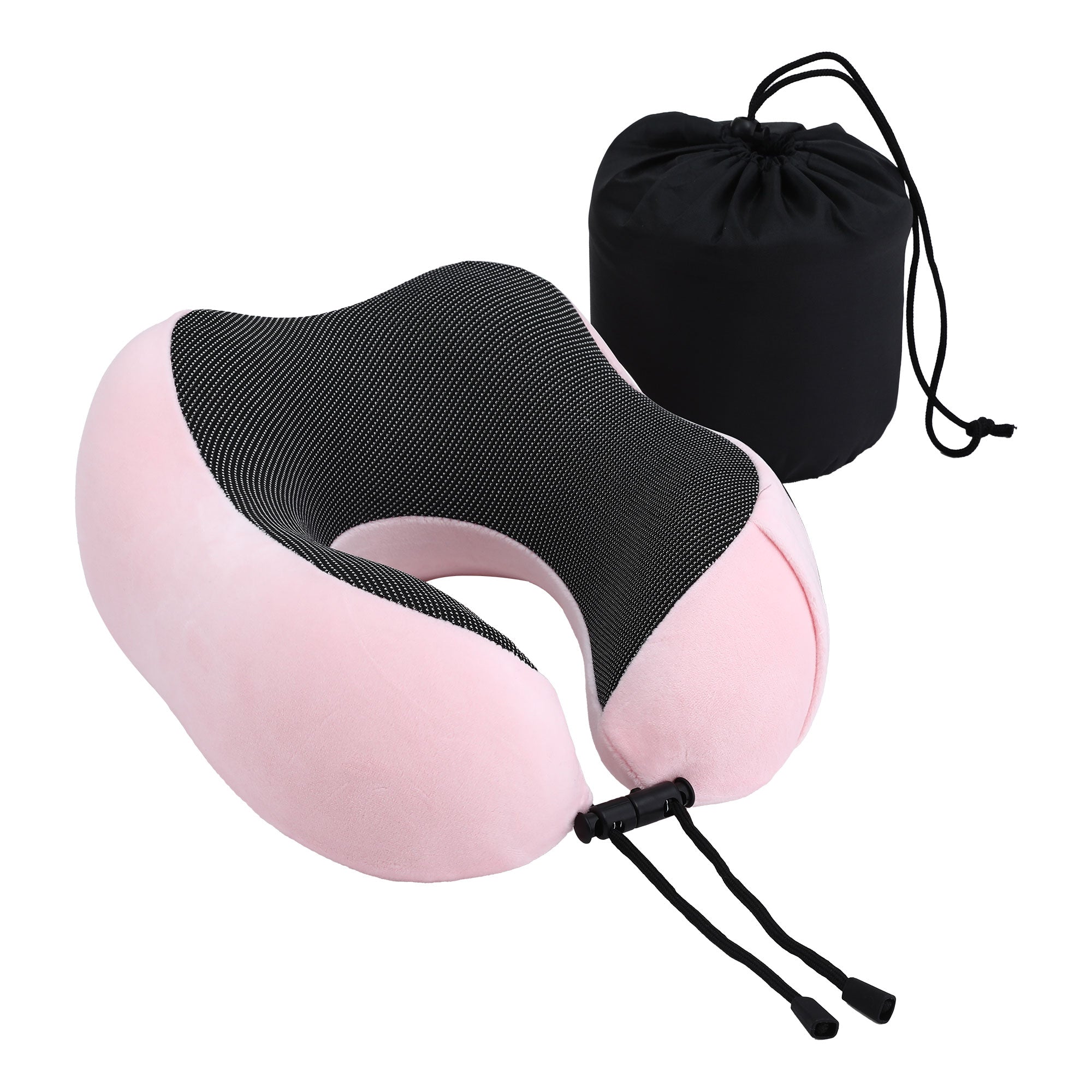 Wanderlite Travel Pillow for Airplanes Memory Foam Neck Pillows for Traveling, Soft & Washable Cover with Storage Bag, Portable Plane Accessories for Airplanes Offices Cars, Pink-Home & Garden > Bedding > Pillows-PEROZ Accessories
