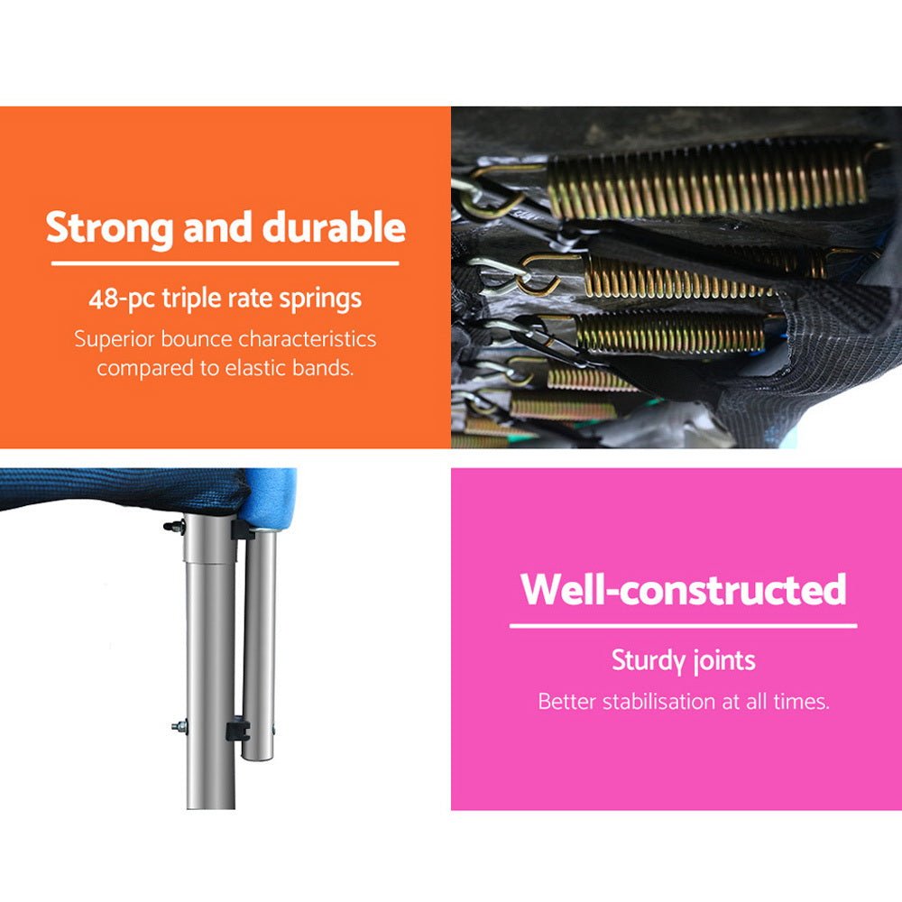 Everfit 10FT Trampoline for Kids w/ Ladder Enclosure Safety Net Pad Gift Round-Sports & Fitness > Trampolines > Trampolines & Accessories-PEROZ Accessories