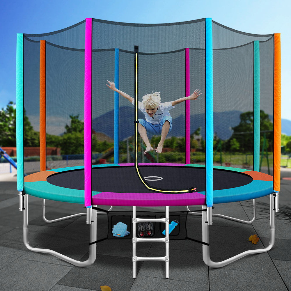 Everfit 12FT Trampoline for Kids w/ Ladder Enclosure Safety Net Pad Gift Round-Sports & Fitness > Trampolines > Trampolines & Accessories-PEROZ Accessories
