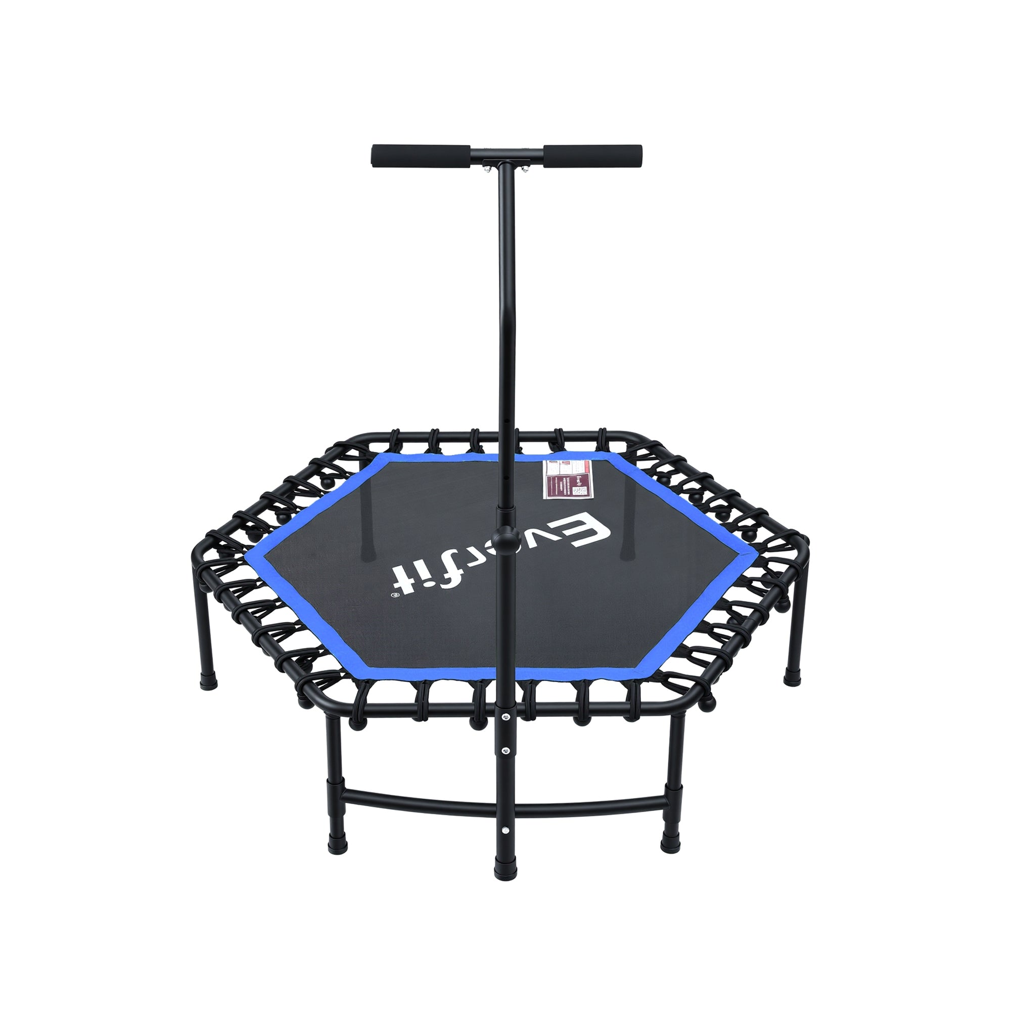 Everfit 48inch Hexagon Fitness Trampoline Rebounder Adjustable Handrail Blue-Sports & Fitness > Trampolines > Trampolines & Accessories-PEROZ Accessories