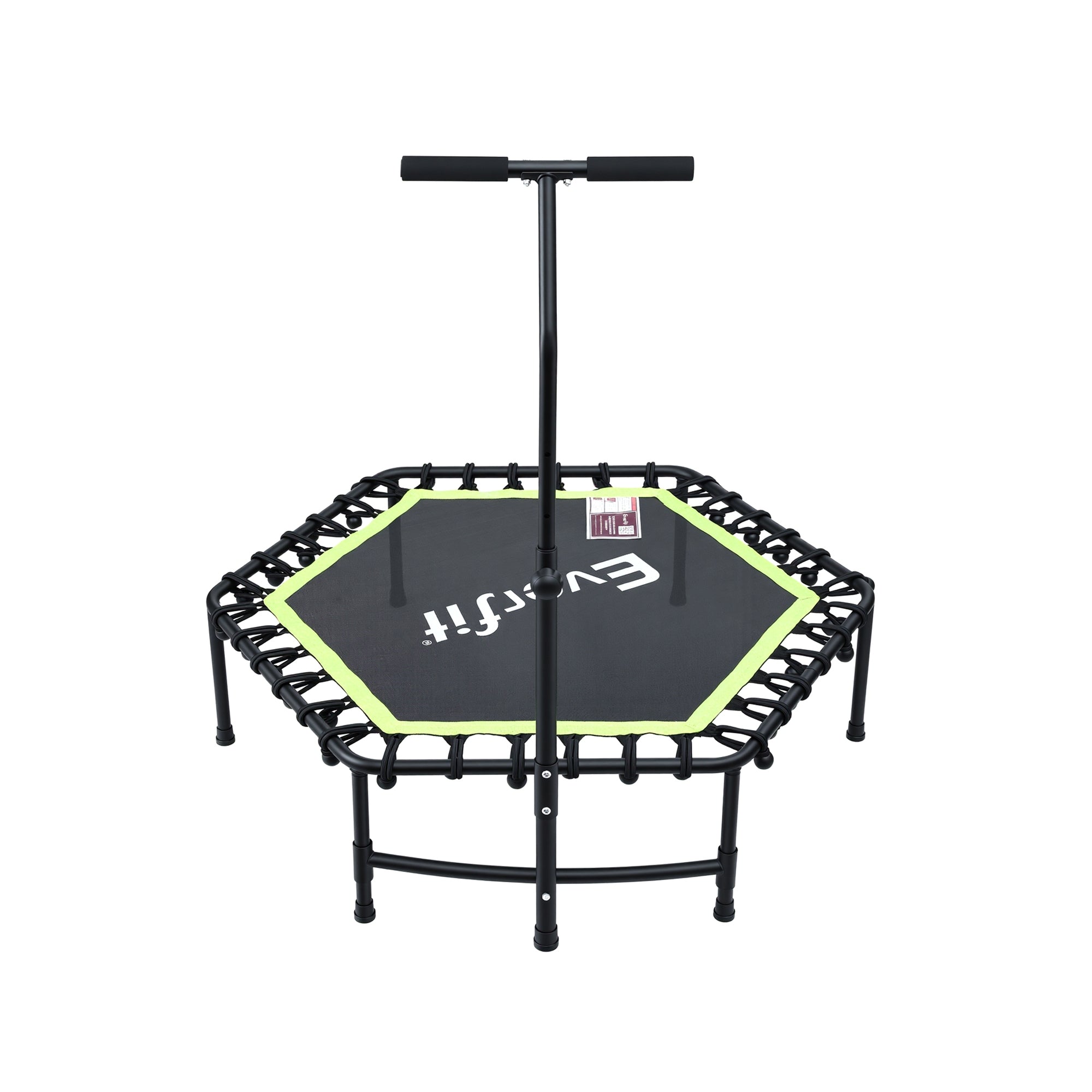 Everfit 48inch Hexagon Fitness Trampoline Rebounder Adjustable Handrail Green-Sports & Fitness > Trampolines > Trampolines & Accessories-PEROZ Accessories