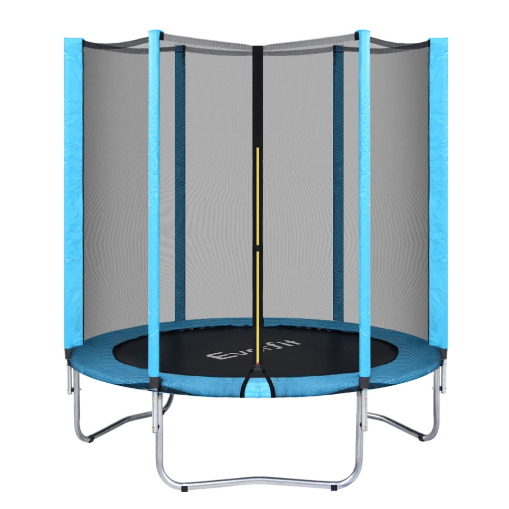 Everfit Trampoline 6FT Kids Trampolines Safety Net Pad Round Blue-Sports & Fitness > Trampolines > Trampolines & Accessories-PEROZ Accessories