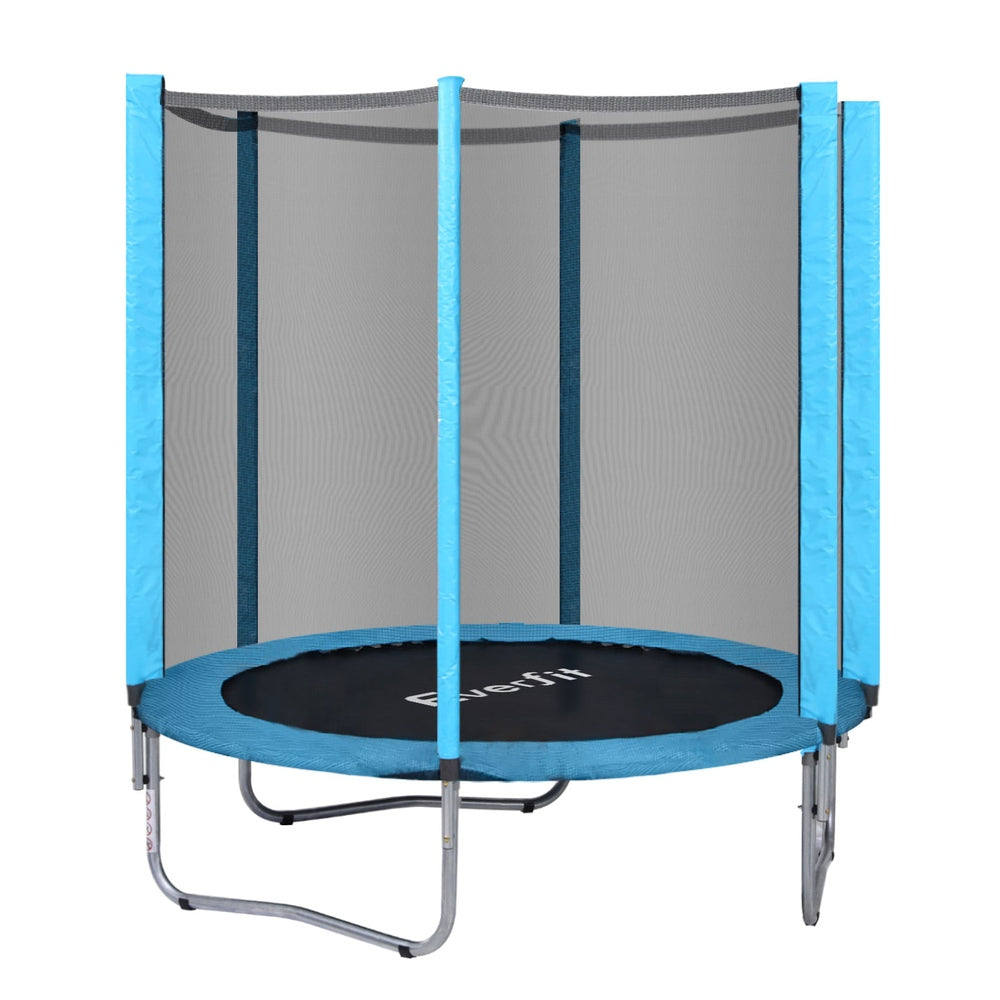 Everfit Trampoline 6FT Kids Trampolines Safety Net Pad Round Blue-Sports & Fitness > Trampolines > Trampolines & Accessories-PEROZ Accessories