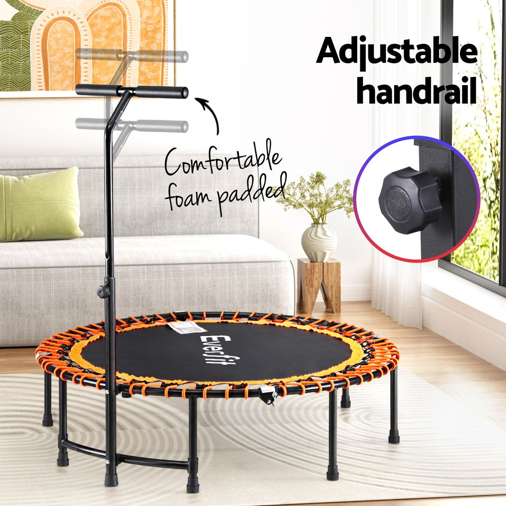 Everfit 48inch Fitness Foldable Trampoline Jumping Rebounder Home Gym Handrail-Sports & Fitness > Trampolines > Trampolines & Accessories-PEROZ Accessories
