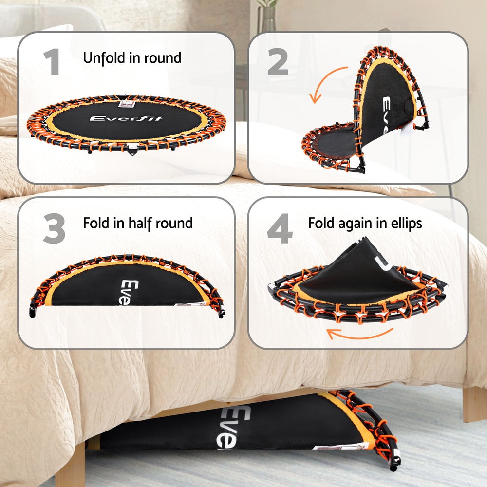 Everfit 48inch Fitness Foldable Trampoline Jumping Rebounder Home Gym Handrail-Sports & Fitness > Trampolines > Trampolines & Accessories-PEROZ Accessories