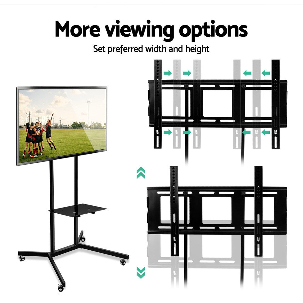 Artiss Mobile TV Stand for 32"-65" TVs Mount Bracket Portable Shelf Trolley Cart-Audio & Video > TV Accessories-PEROZ Accessories