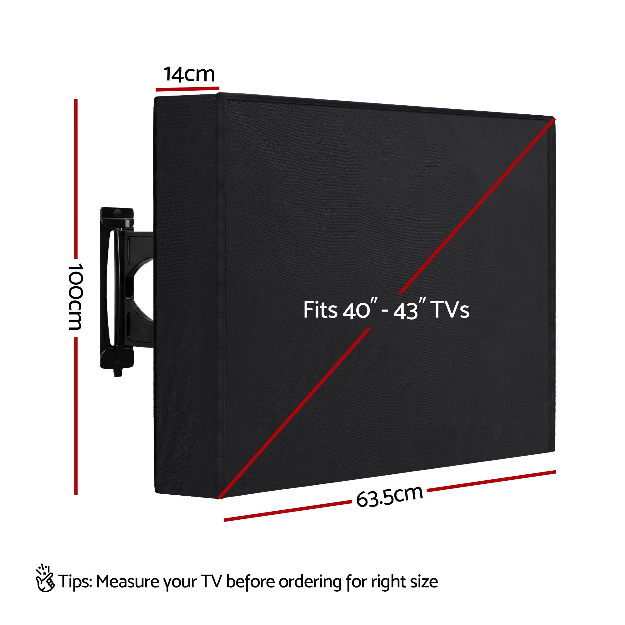 Artiss 40-43 Inch TV Cover Waterproof Outdoor Patio Flat Television Protector-Appliances > TV > TVs & Accessories-PEROZ Accessories