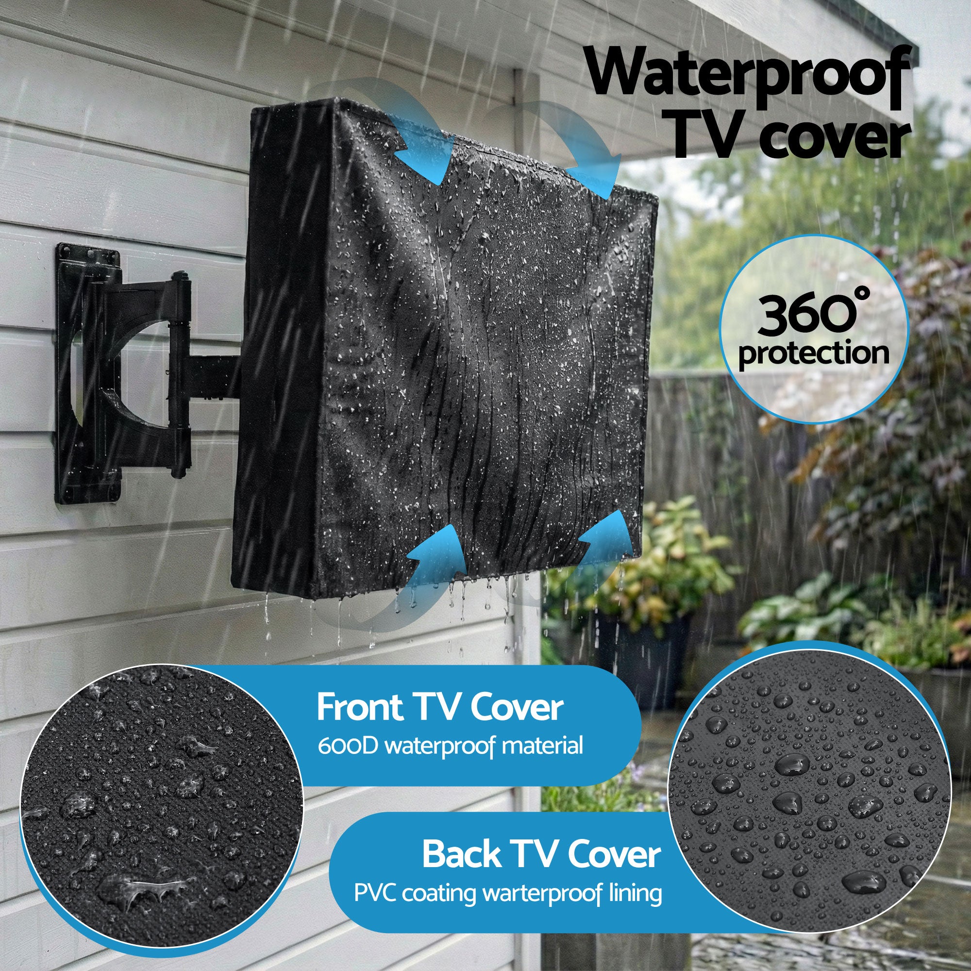 Artiss 40-43 Inch TV Cover Waterproof Outdoor Patio Flat Television Protector-Appliances > TV > TVs & Accessories-PEROZ Accessories