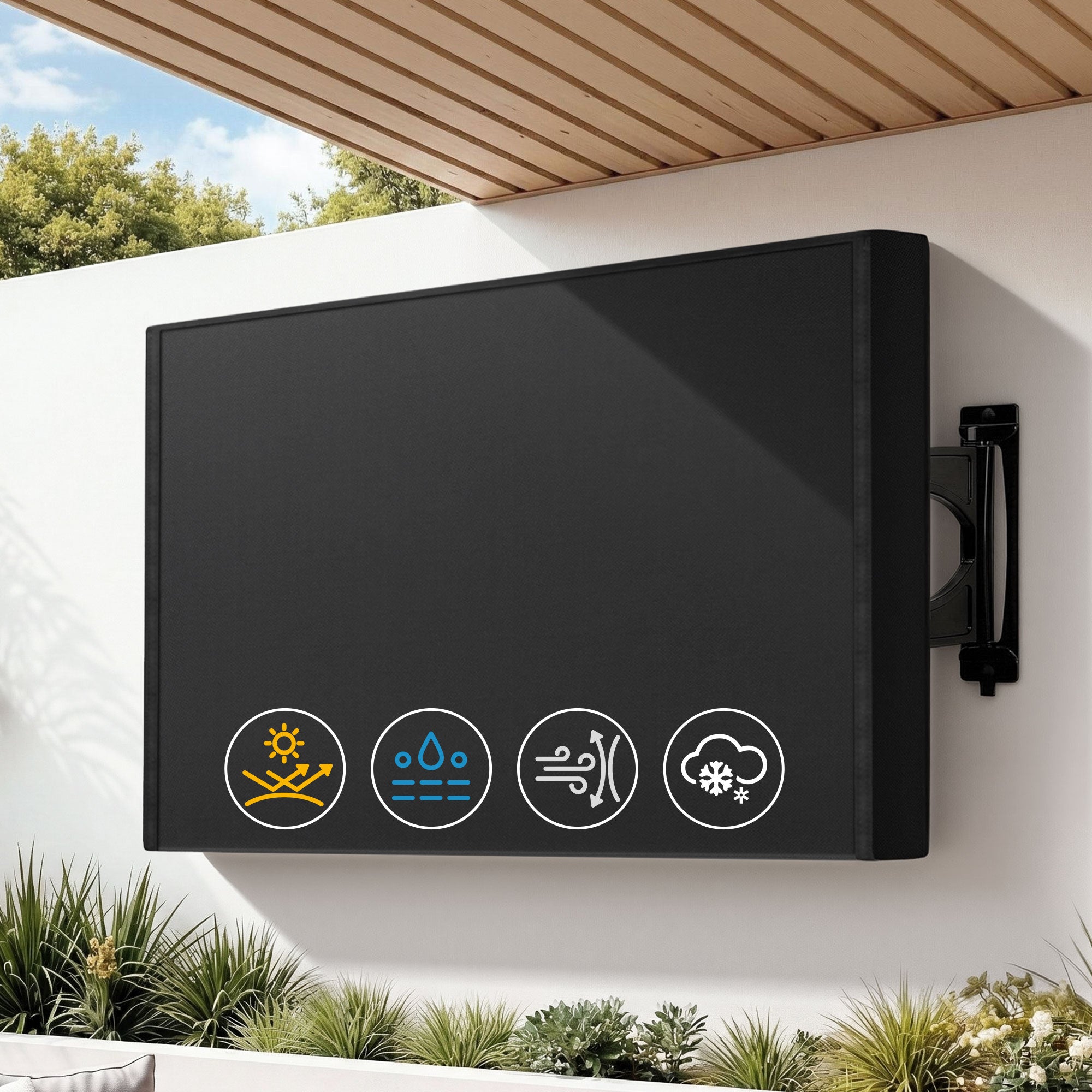 Artiss 55-58 Inch TV Cover Waterproof Outdoor Patio Flat Television Protector-Appliances > TV > TVs & Accessories-PEROZ Accessories