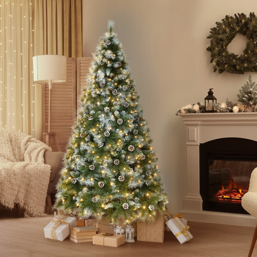 Tinseltown LED Christmas Tree 1.8M 6FT Pre-lit Light 8 Flash Modes Pine Cones-Christmas Tree-PEROZ Accessories