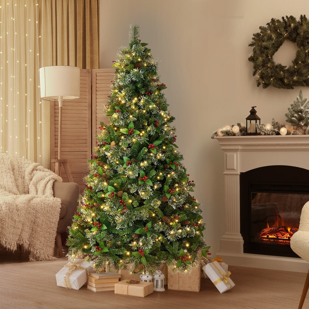 Tinseltown LED Christmas Tree 1.8M 6FT with Lights Ornaments Green-Christmas Tree-PEROZ Accessories