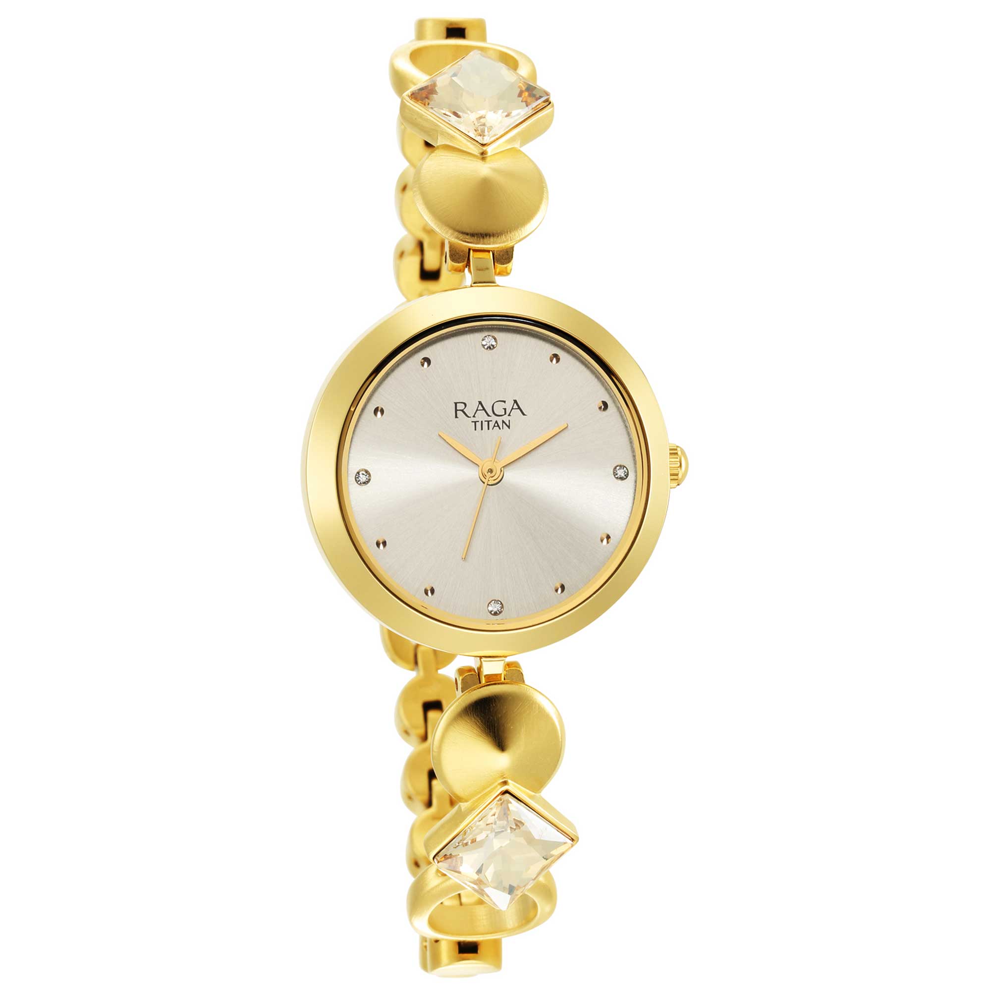 Titan Love All Champagne Dial Analogue Metal Strap Watch for Women-PEROZ Accessories