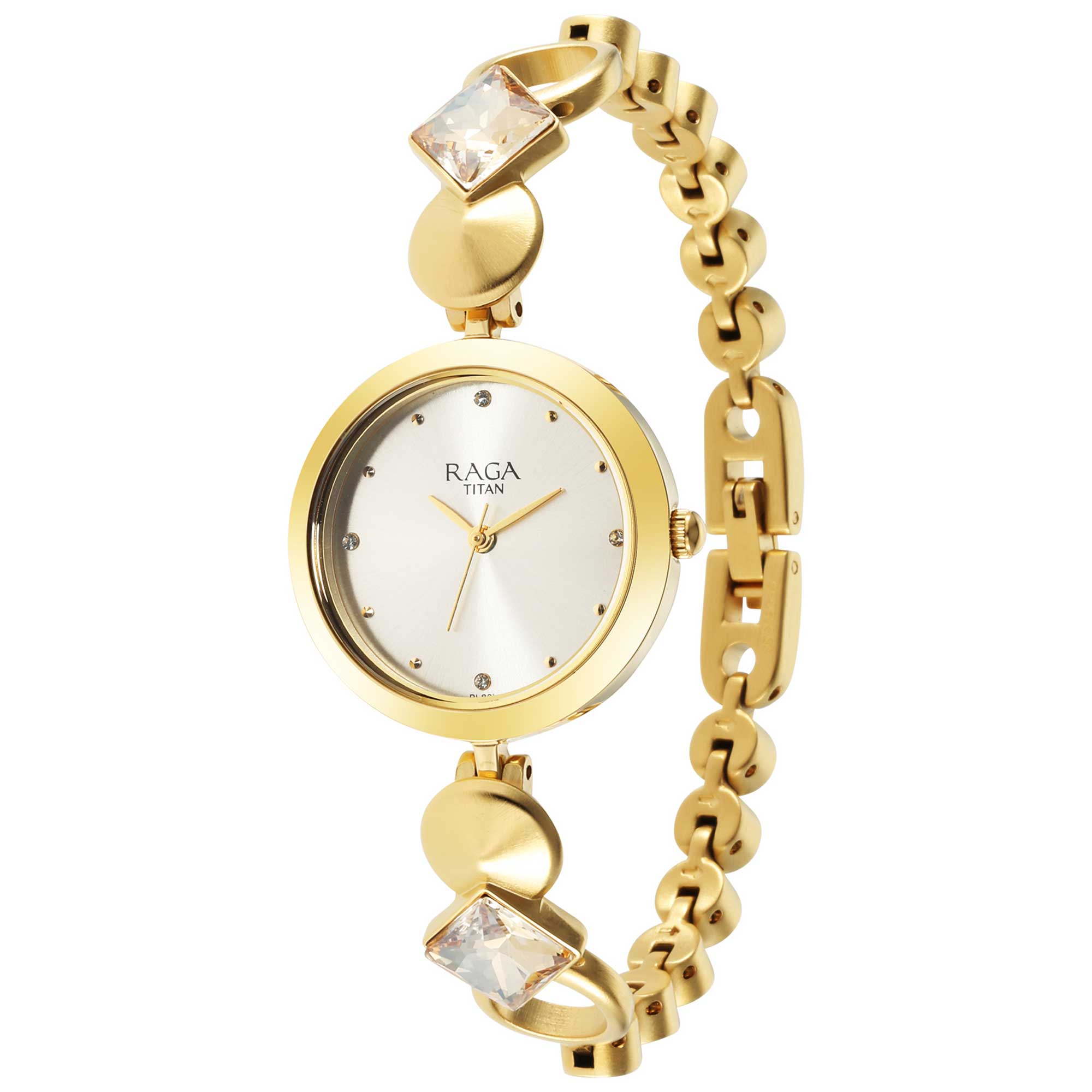 Titan Love All Champagne Dial Analogue Metal Strap Watch for Women-PEROZ Accessories