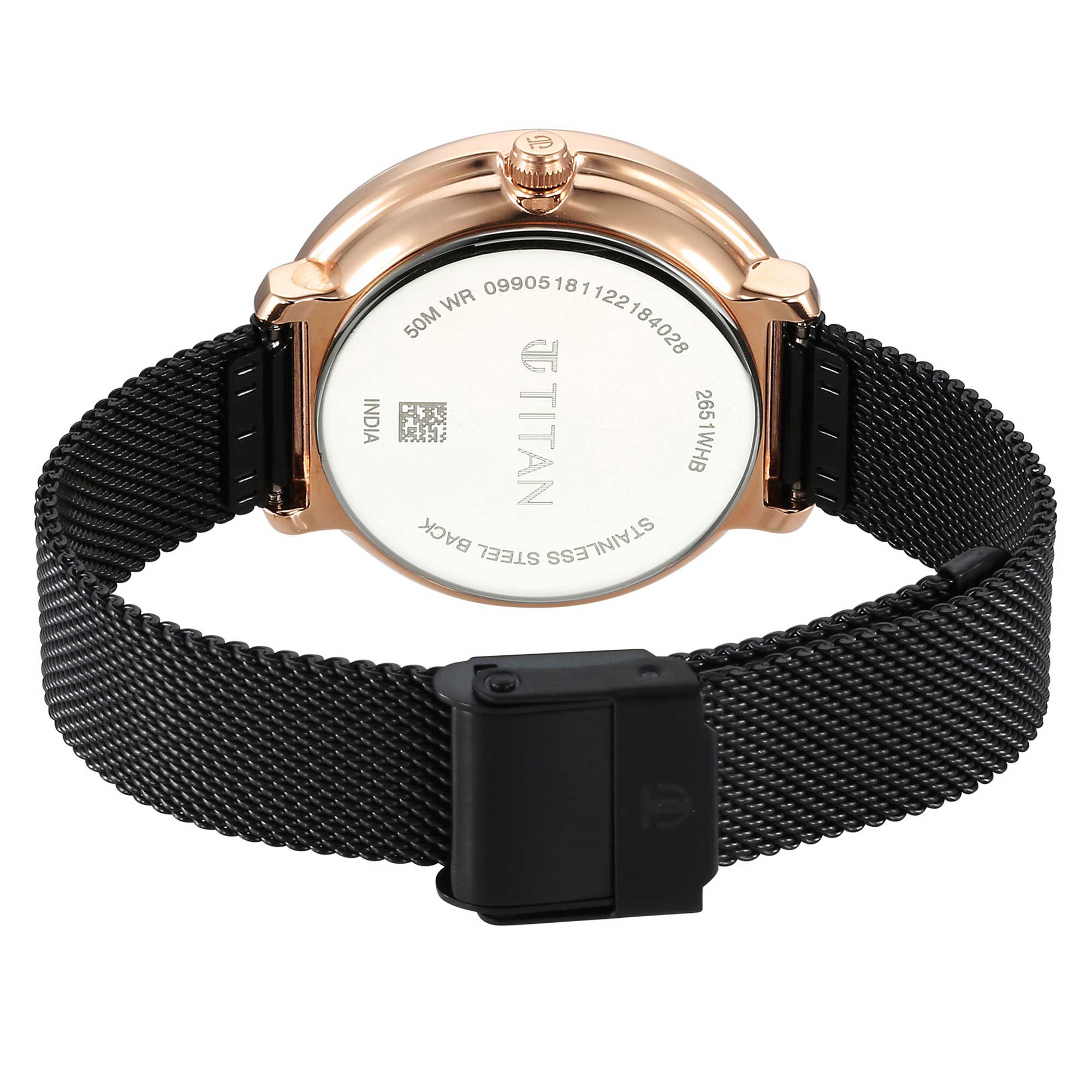 Titan Noir Anthracite Dial Women Watch With Stainless Steel Strap-PEROZ Accessories