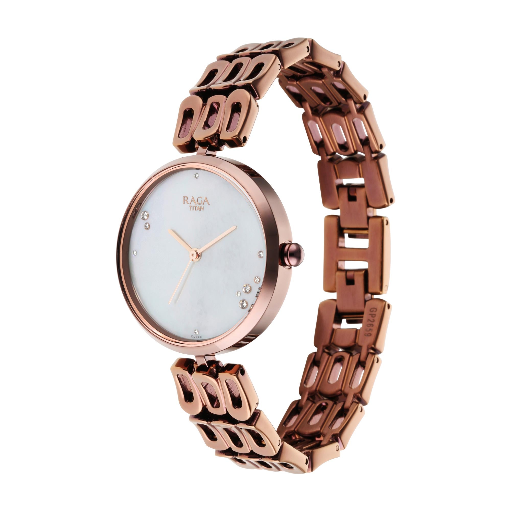 Titan Raga Chic Mother Of Pearl Dial Analogue Metal Strap Watch for Women-PEROZ Accessories