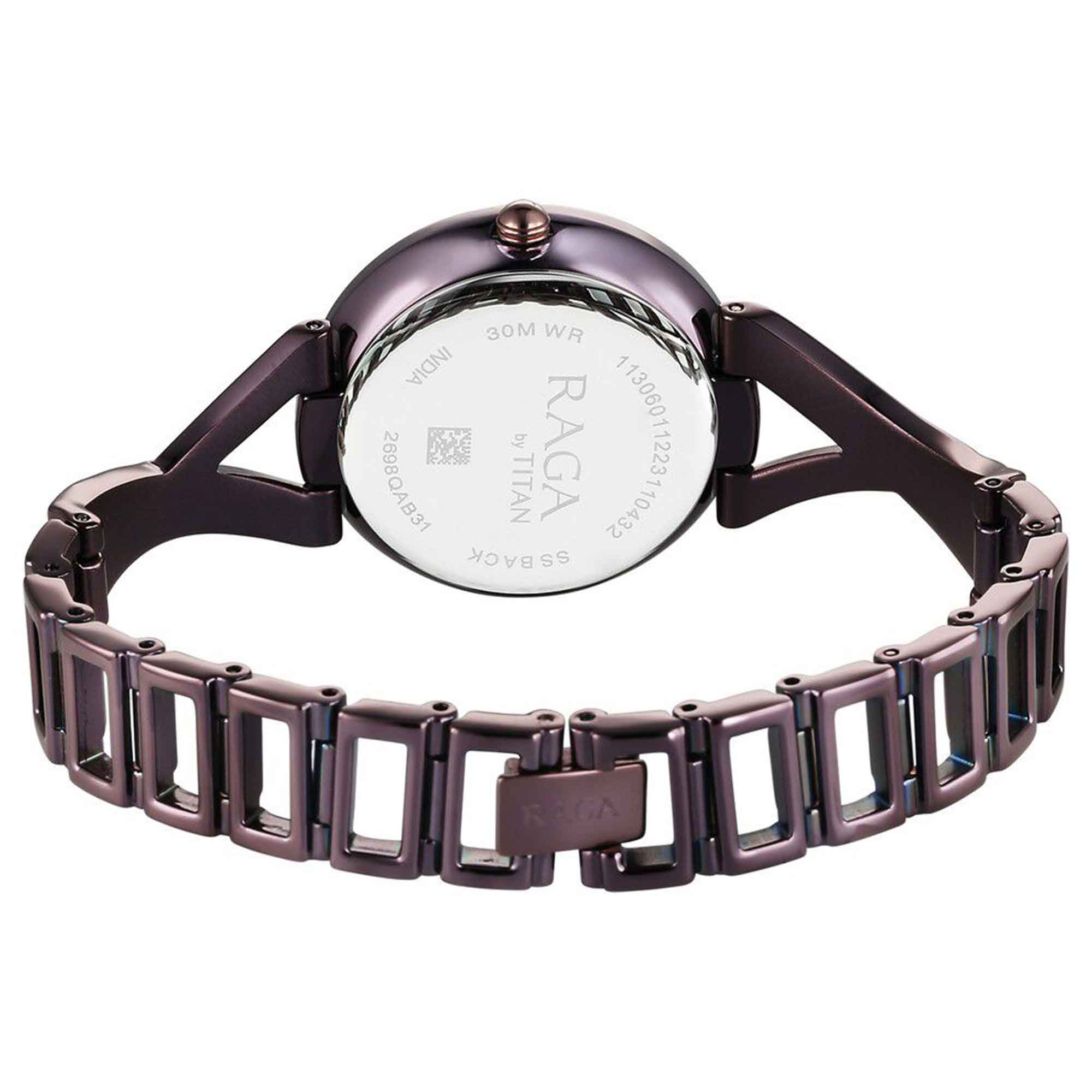 Titan Raga Chic Quartz Analogue Brown Dial Metal Strap Watch for Women-PEROZ Accessories