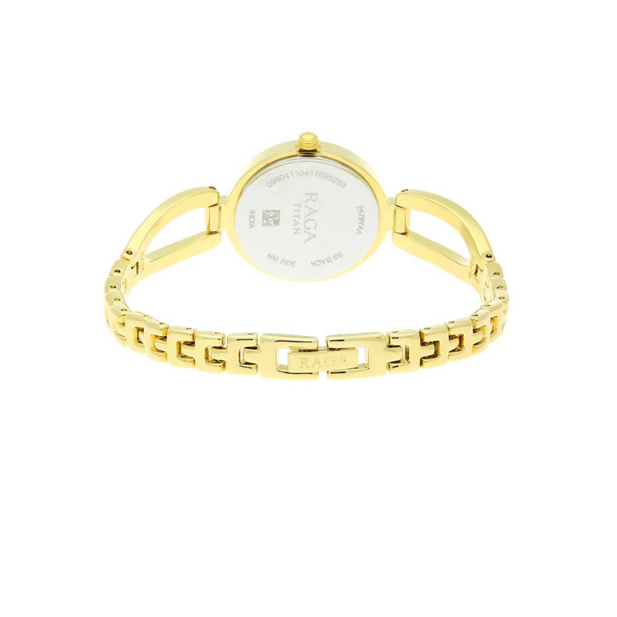 Titan Raga Viva Champagne Dial Women Watch With Metal Strap-PEROZ Accessories