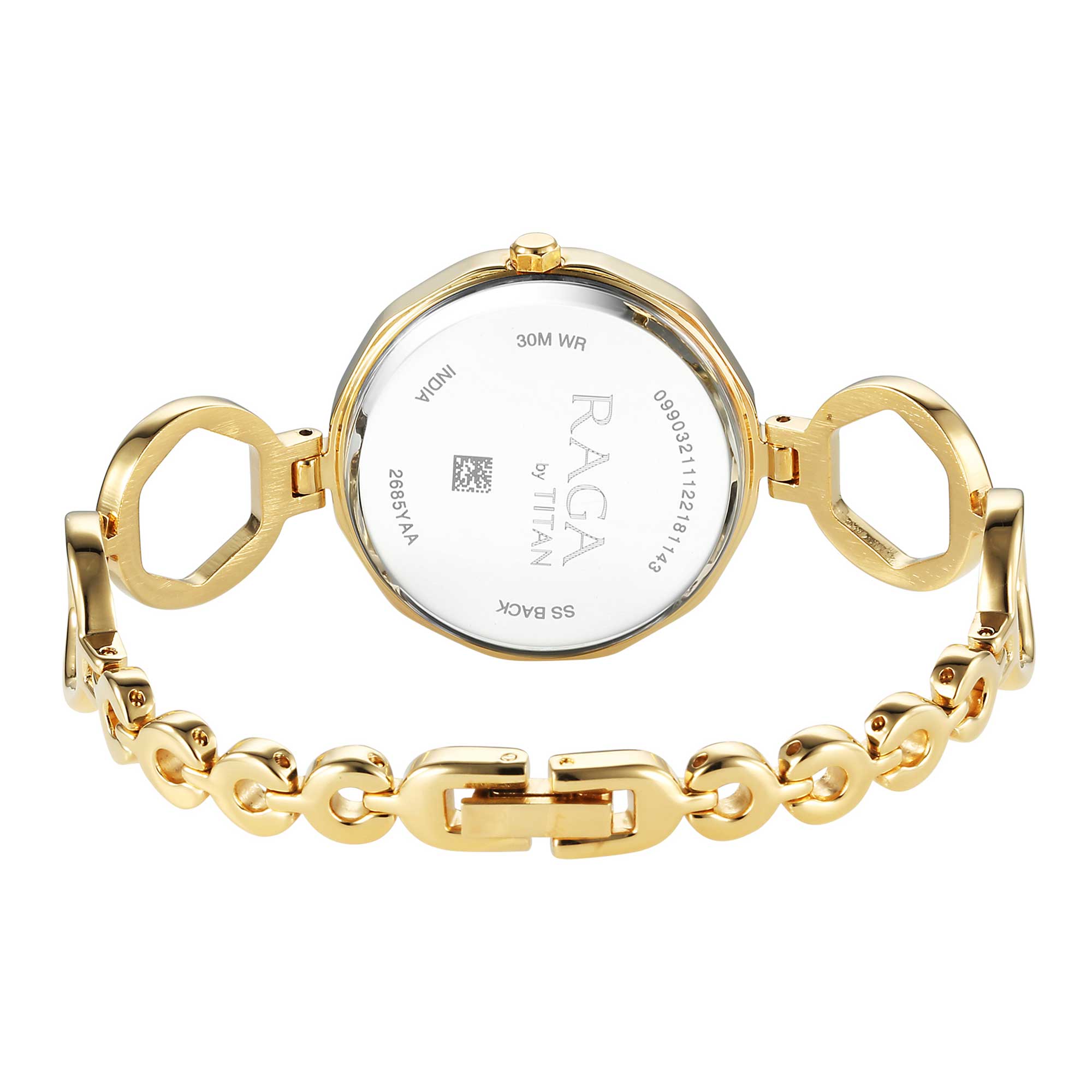 Titan Raga Viva Golden Dial Analog Quartz Metal Strap Watch for Women-PEROZ Accessories