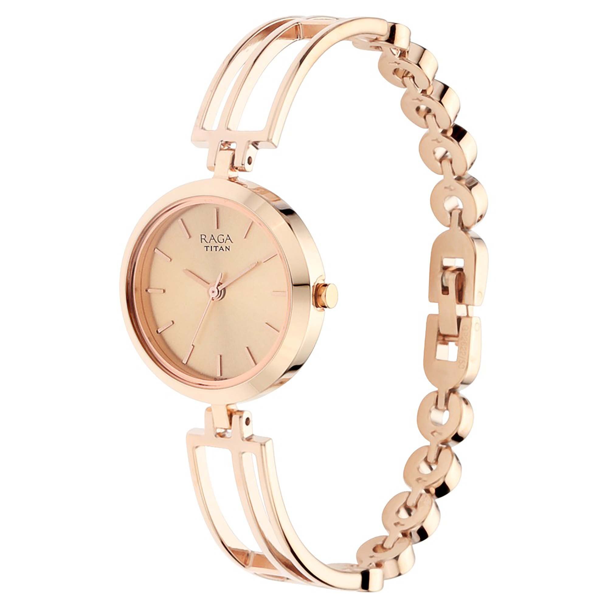 Titan Raga Viva Rose Gold Metal Analogue Strap Watch for Women-PEROZ Accessories