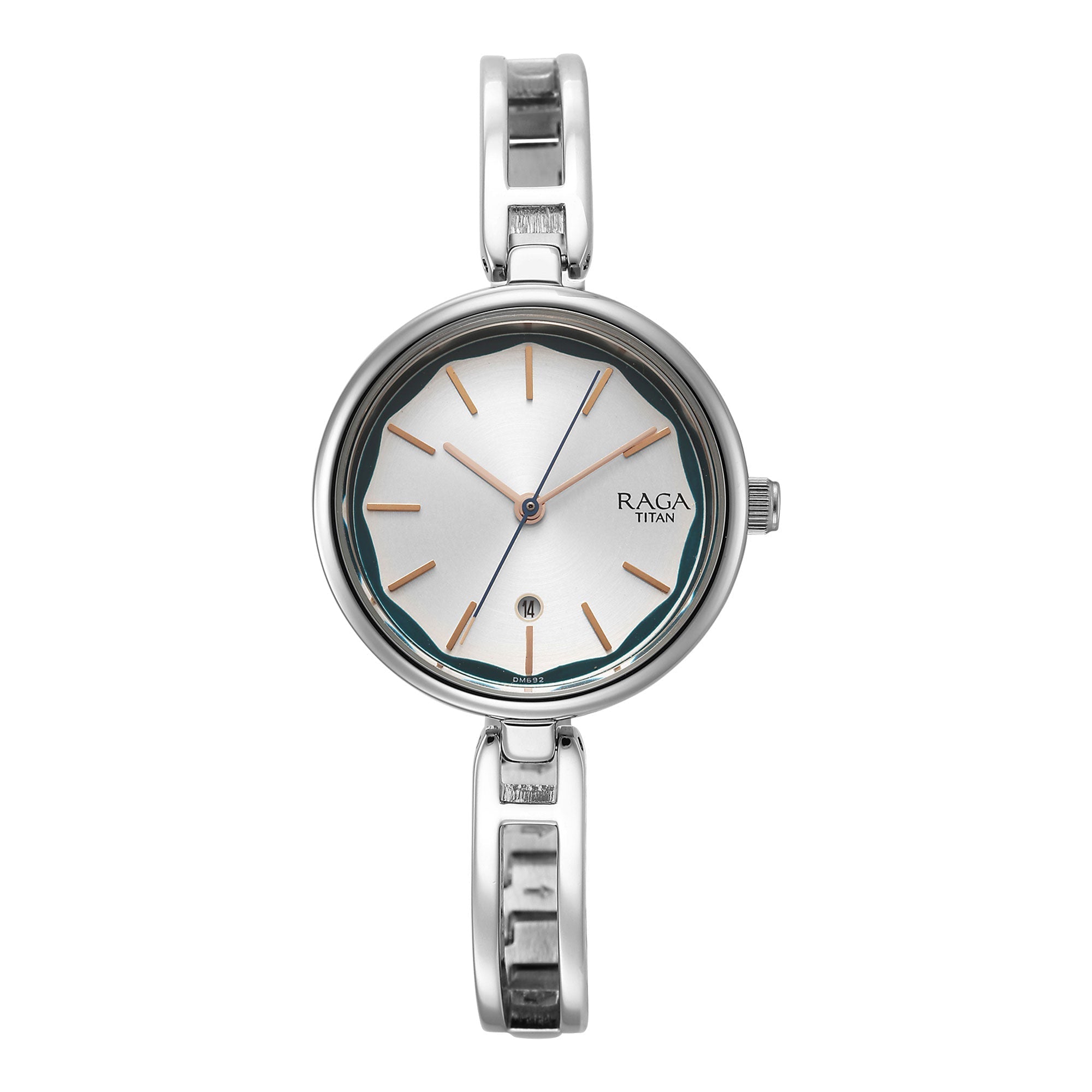 Titan Raga Viva Silver Dial Metal Strap Watch for Women-PEROZ Accessories