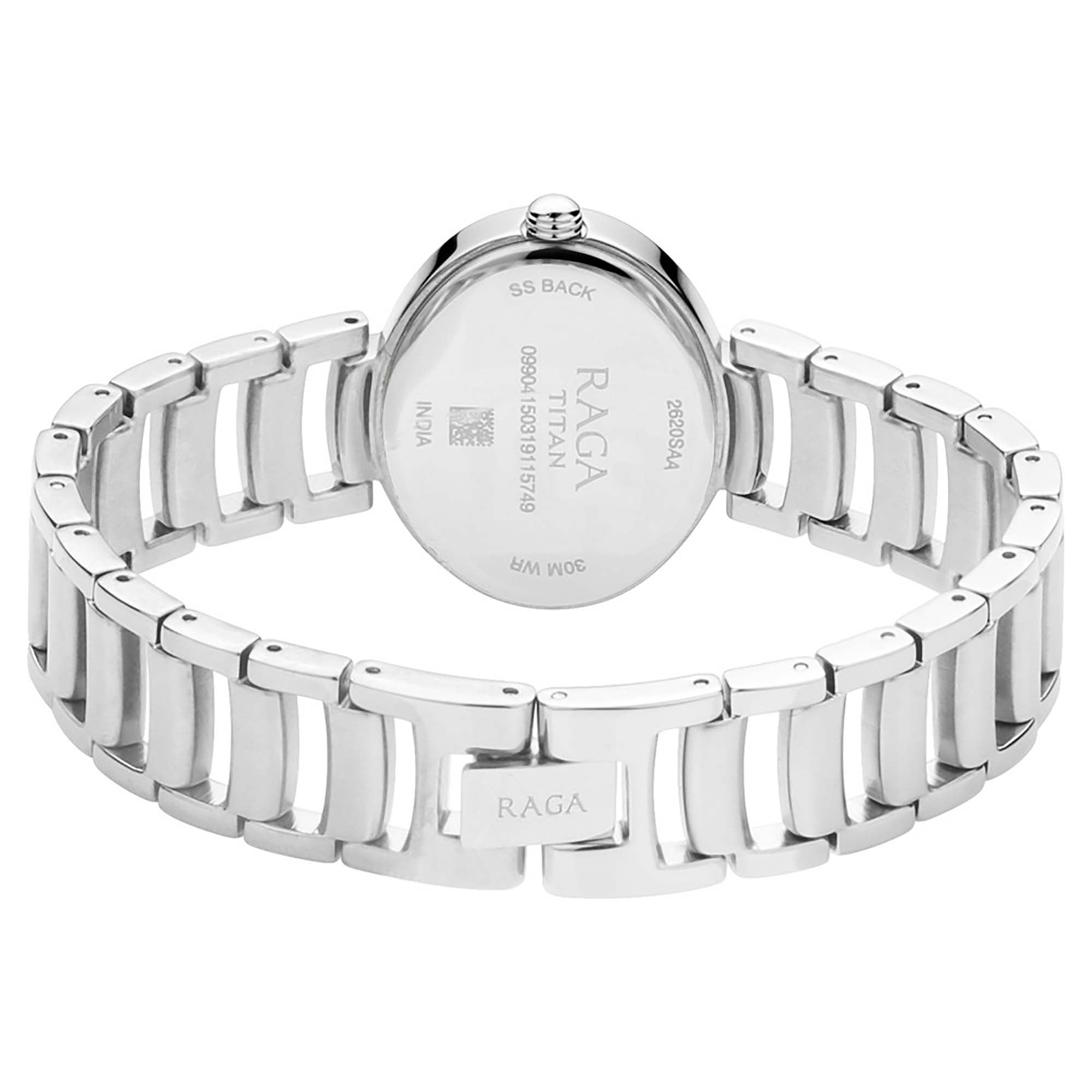 Titan Raga Viva Silver Metal Analogue Strap Watch for Women-PEROZ Accessories