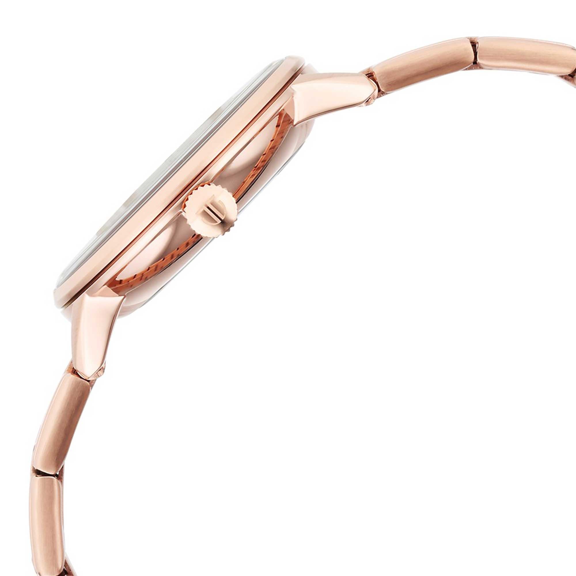 Titan TGIF Quartz Analogue Brown Dial Rose Gold Stainless Steel Strap Watch for Women-PEROZ Accessories